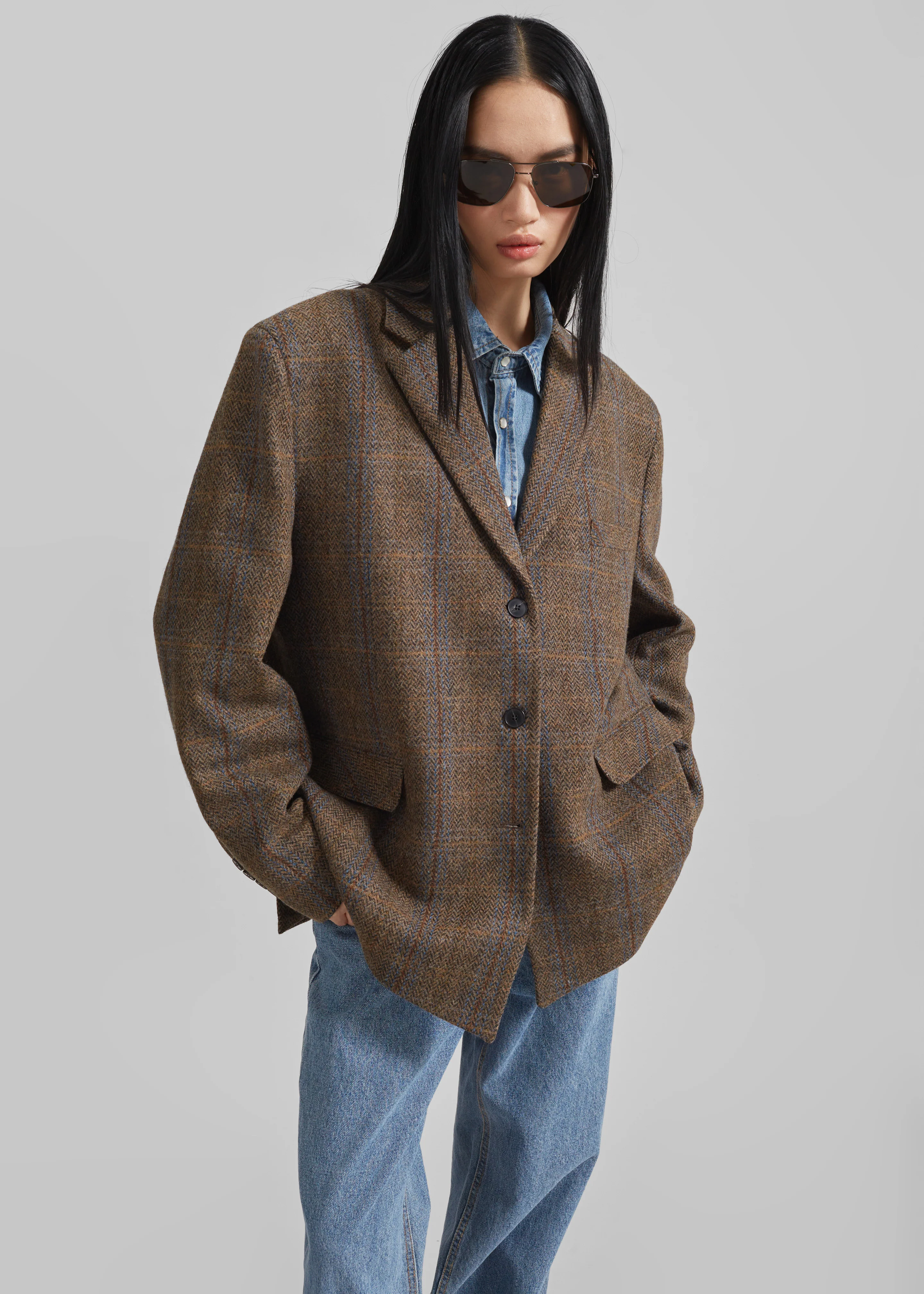 Arundel Plaid Wool Blazer - Multicolor - Image 8