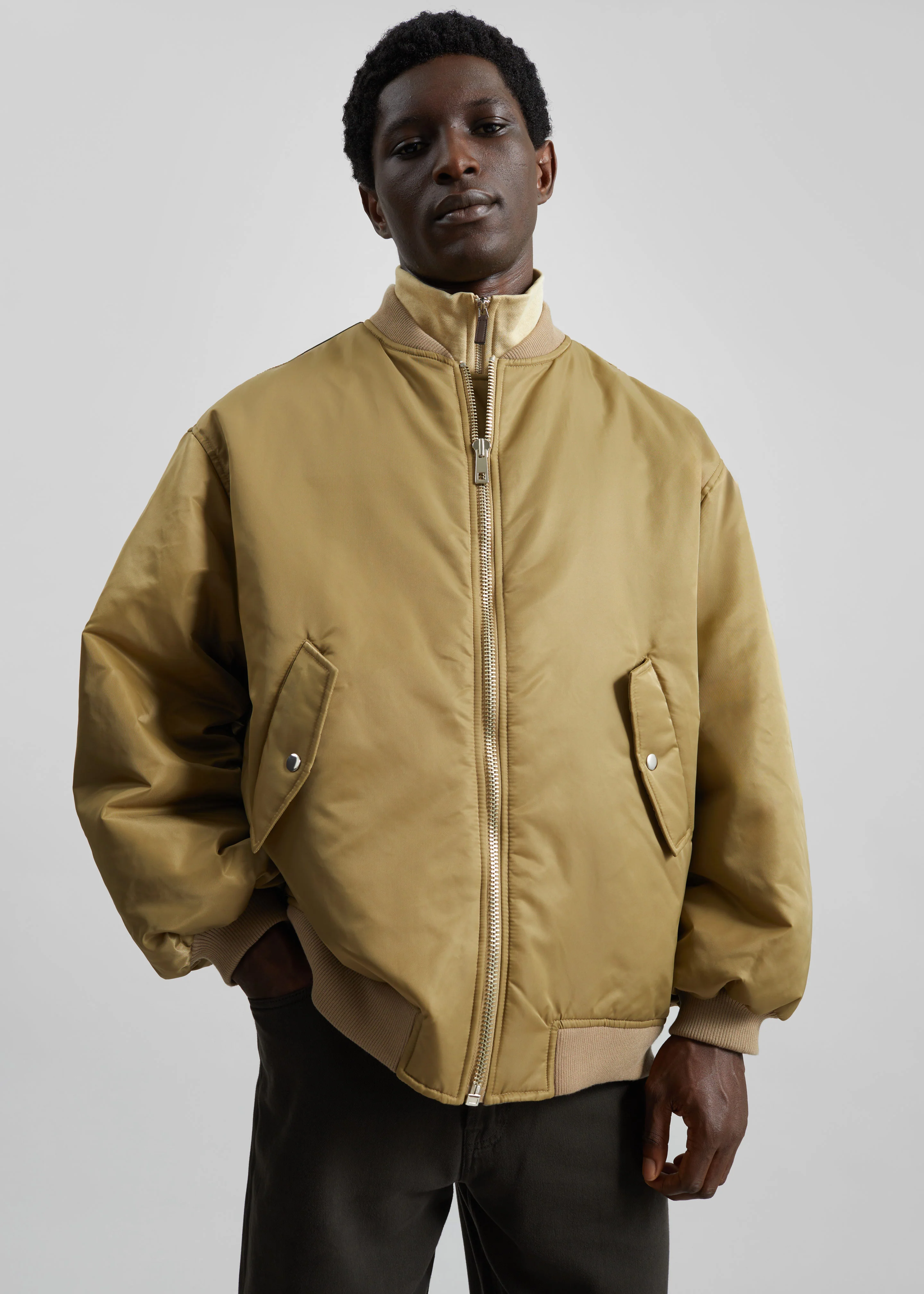 Astra Bomber Jacket - Olive - Image 11