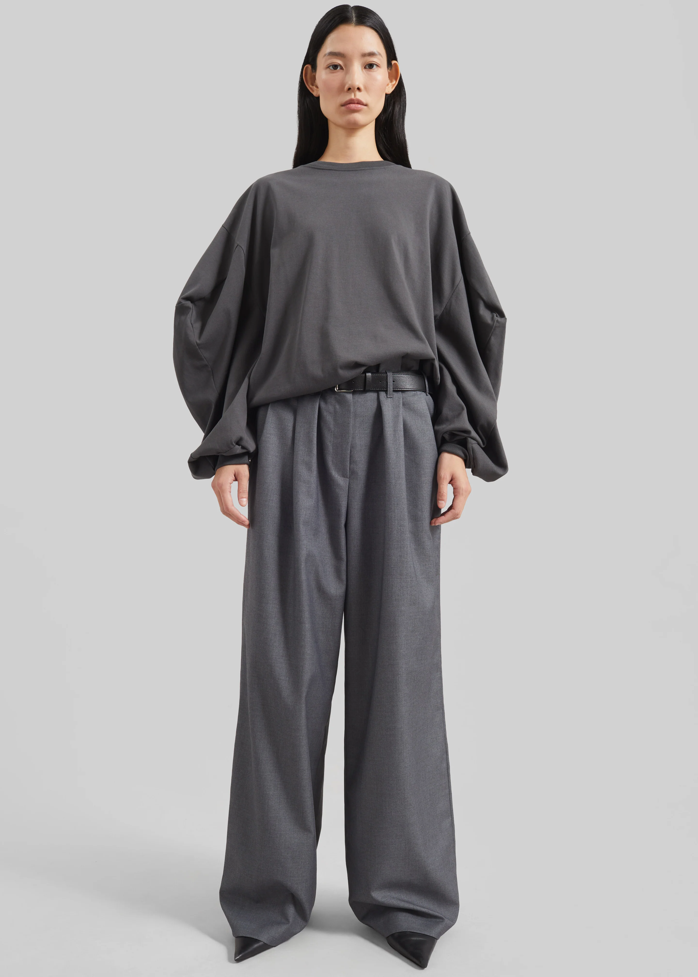 Balve Balloon Sleeve Sweatshirt - Grey