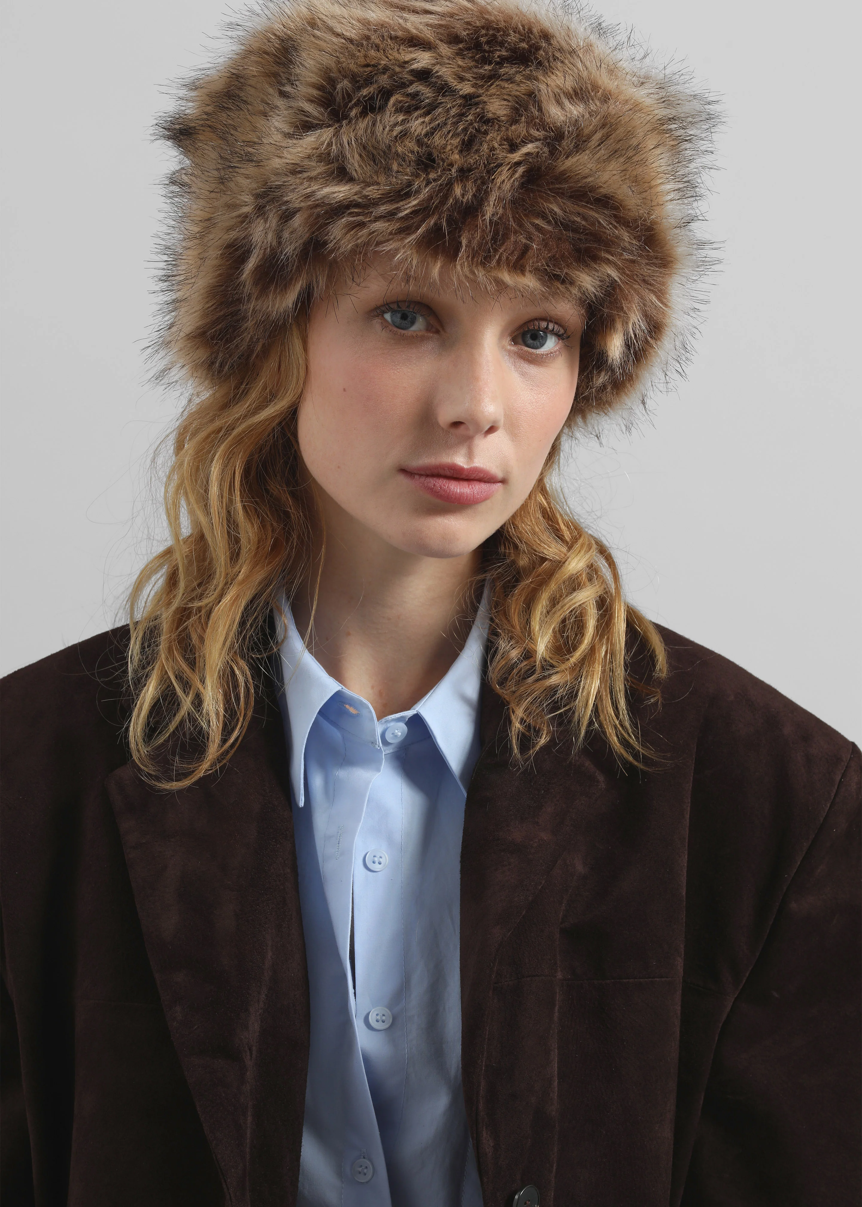 Bansko Faux Fur Hat - Beige - Image 6