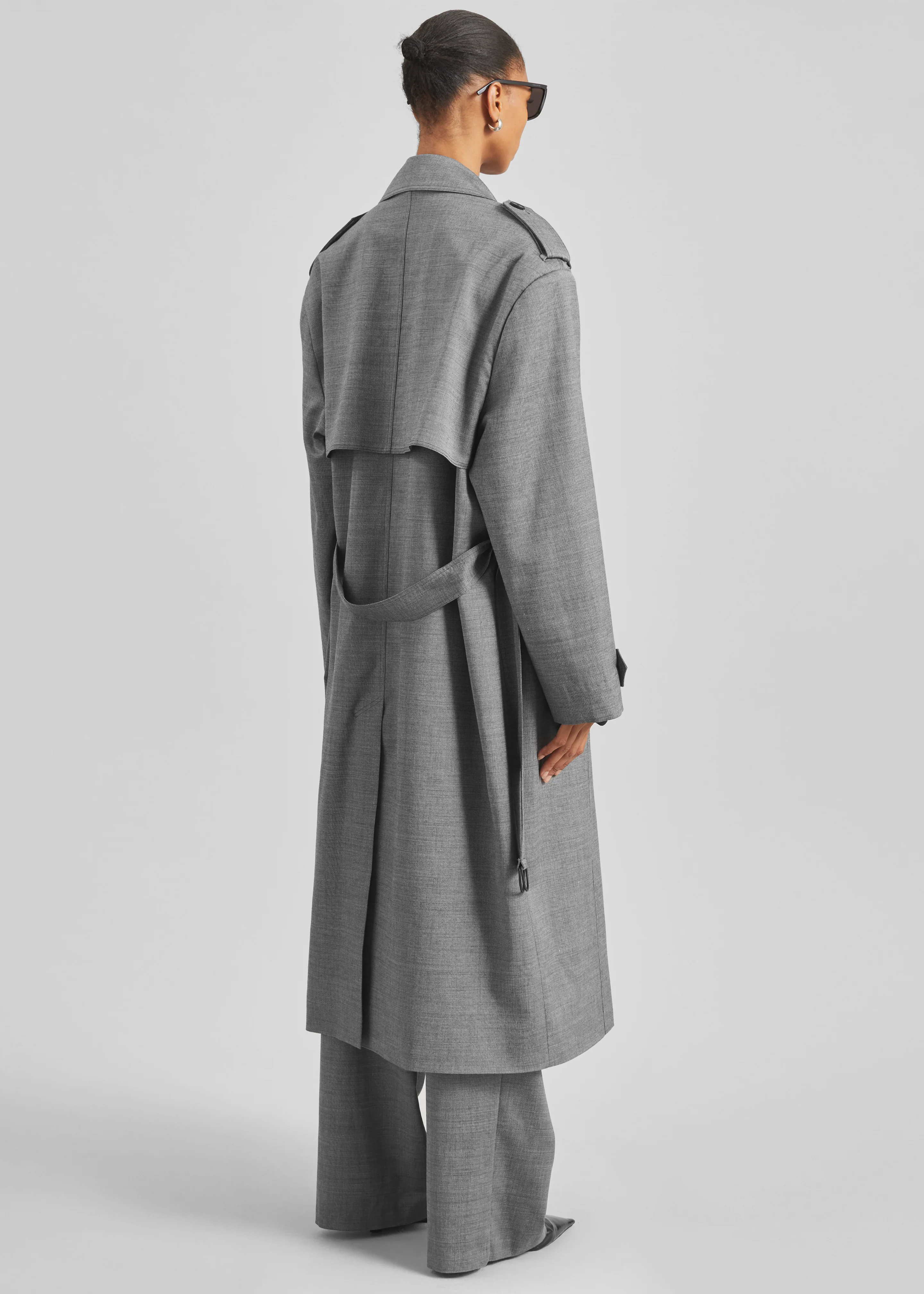 Bleecker Trench Coat - Grey Melange - Image 14