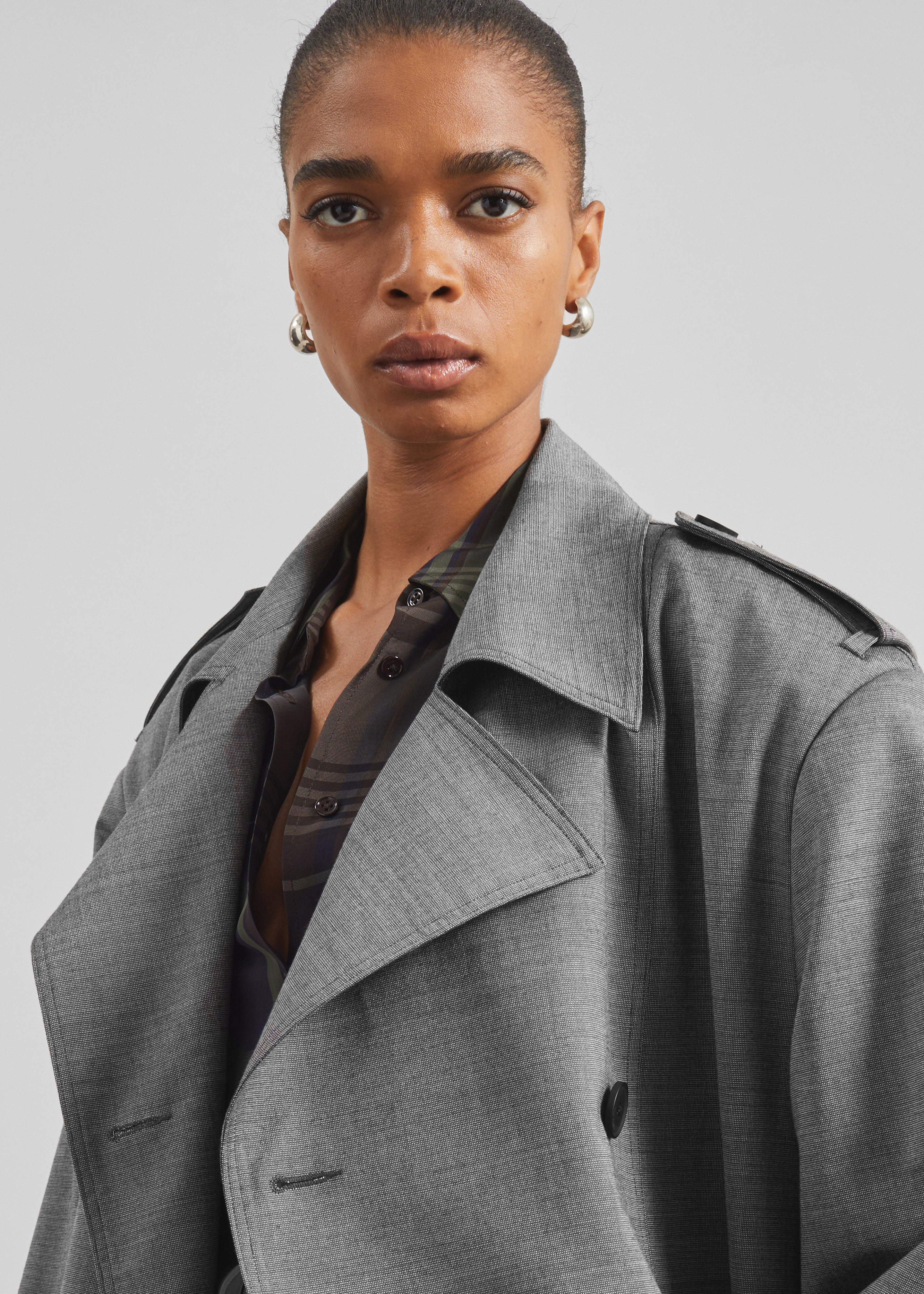 Bleecker Trench Coat - Grey Melange - Image 5