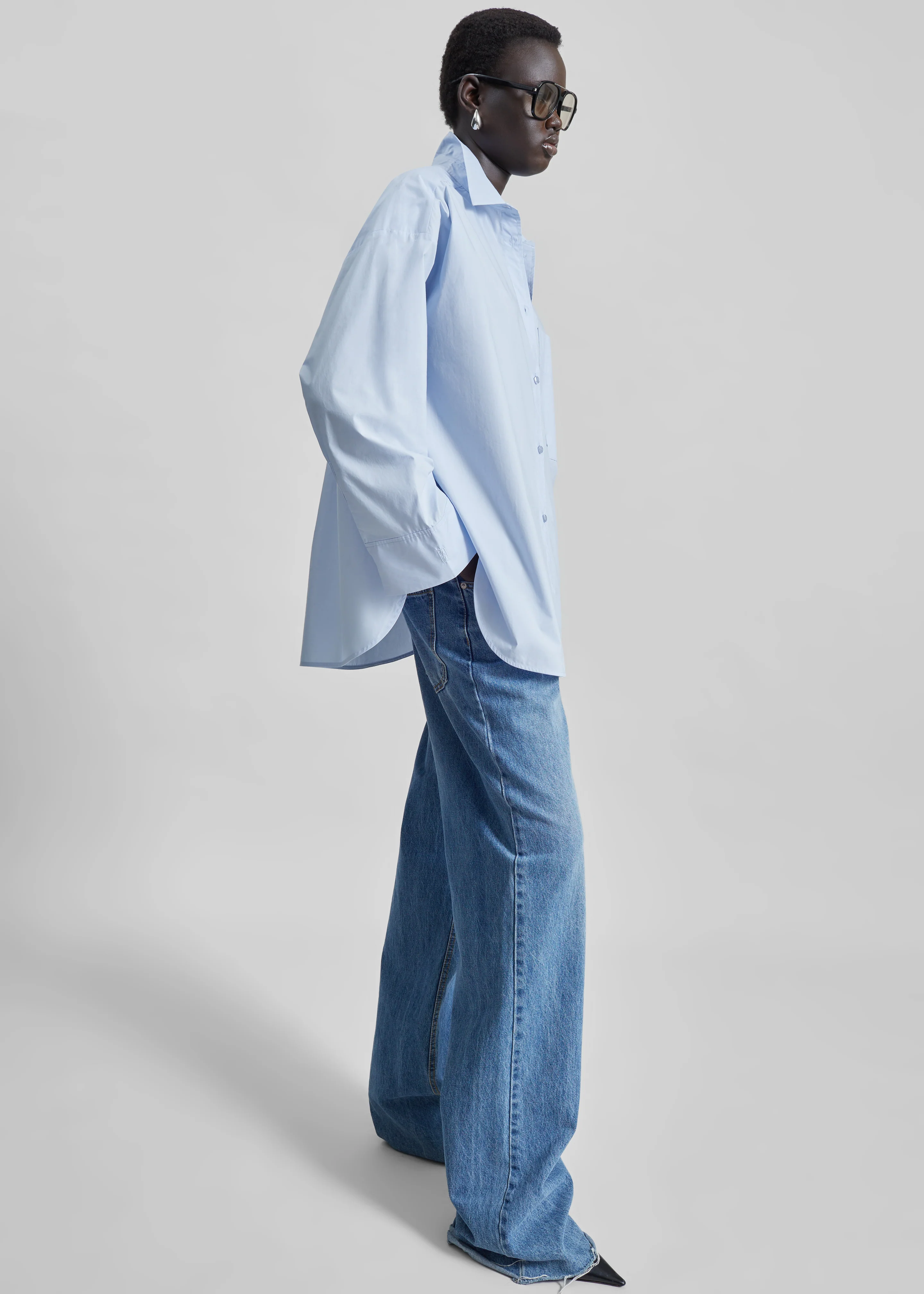 By Malene Birger Derris Cotton Shirt - Periwinkle Blue