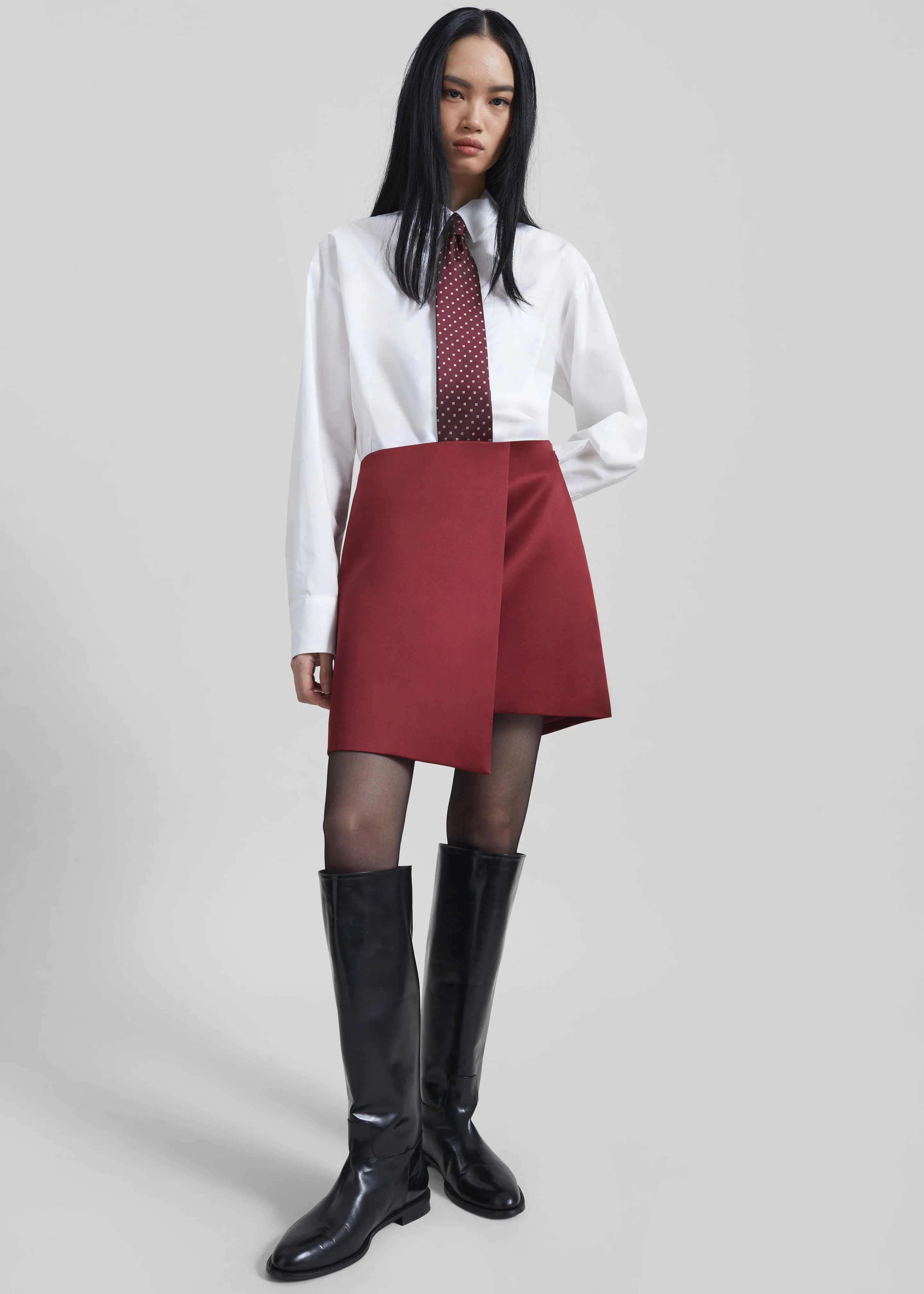 By Malene Birger Raye Mini Skirt - Cabernet