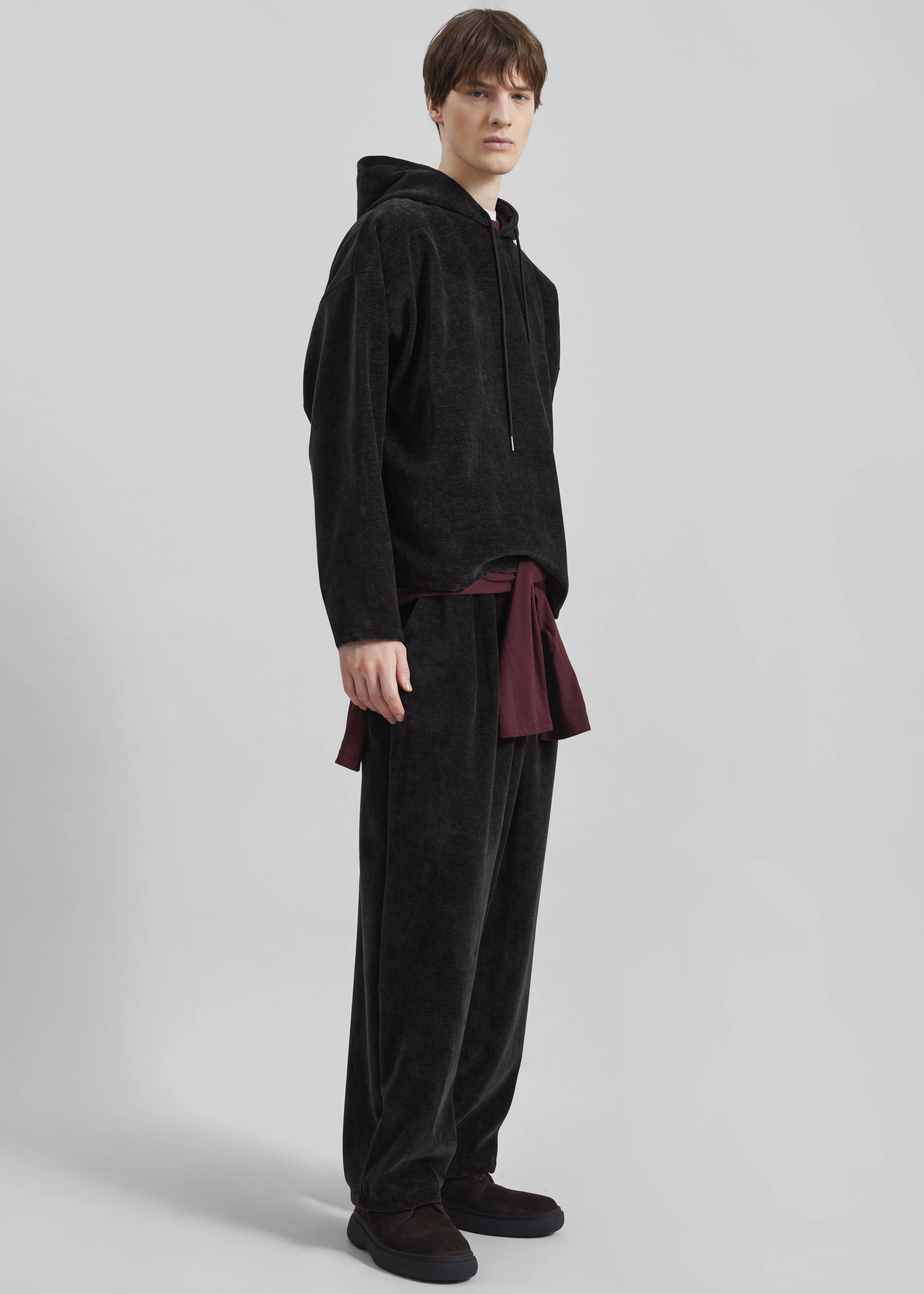 Caleb Velvet Joggers - Black - Image 2