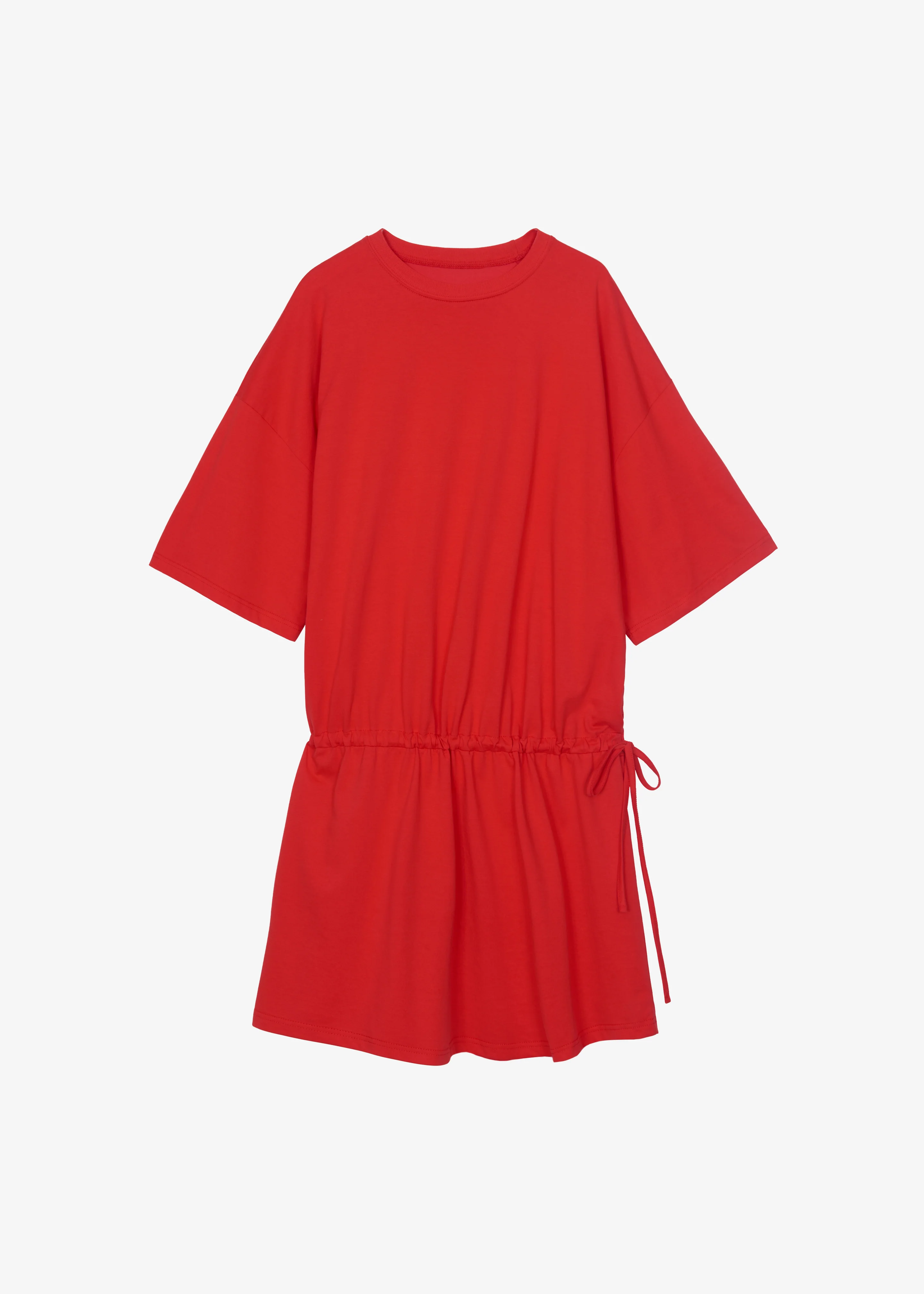 Calitri Drop Waist T-Shirt Dress - Red - Image 8