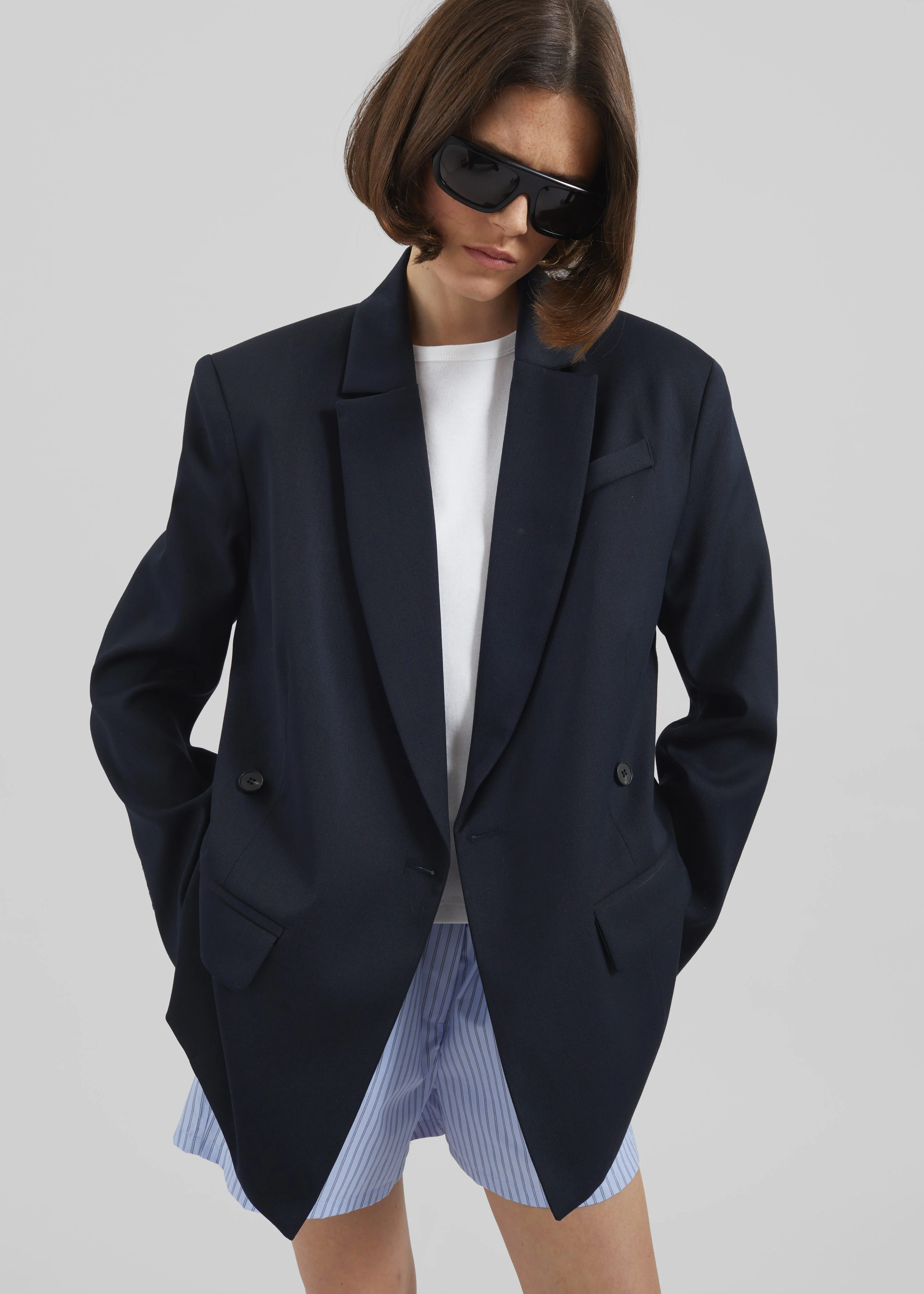 Calvay Crossover Blazer - Dark Navy - Image 2