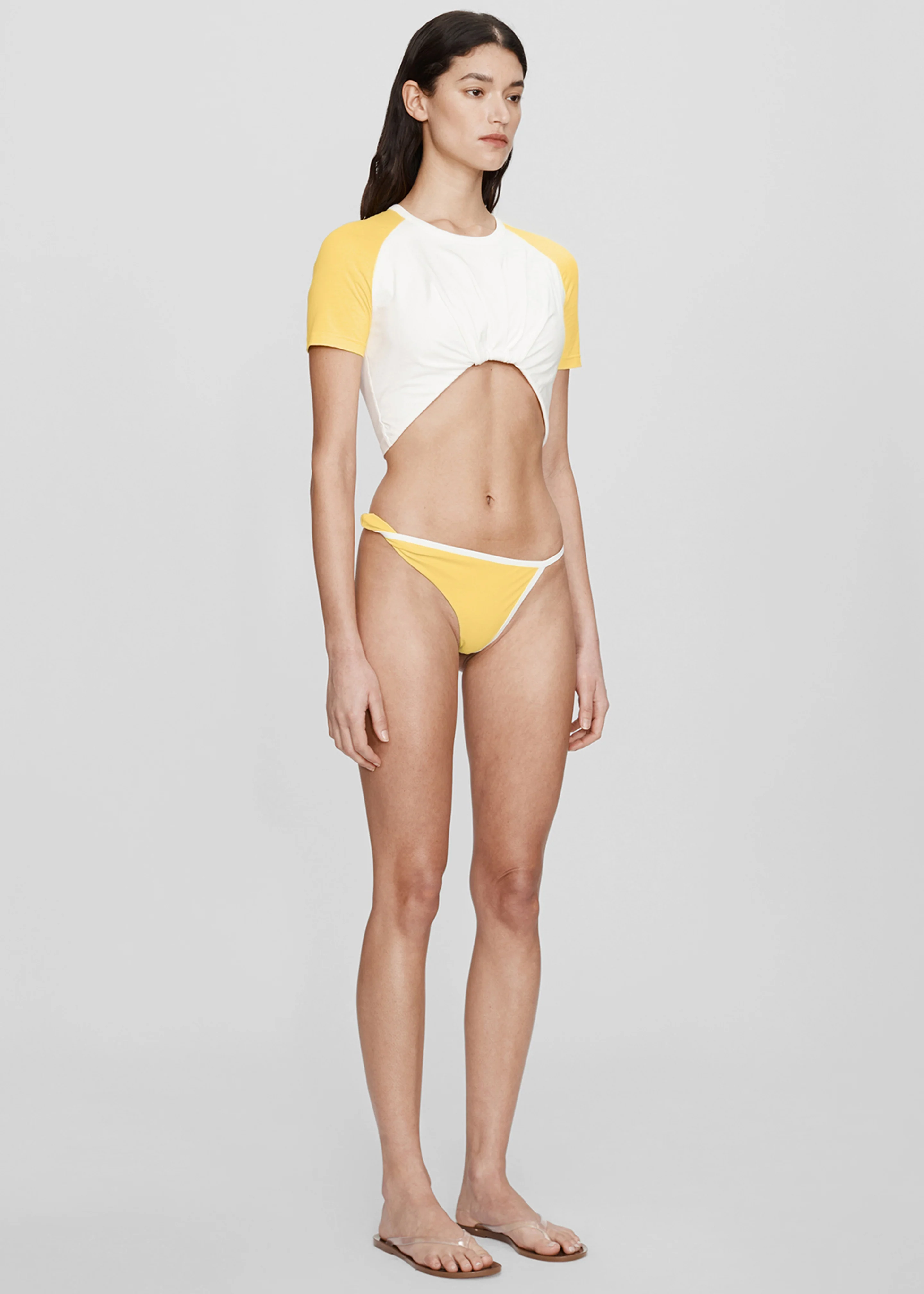 Christopher Esber Onda Twisted High Brief - Zest/White - Image 4