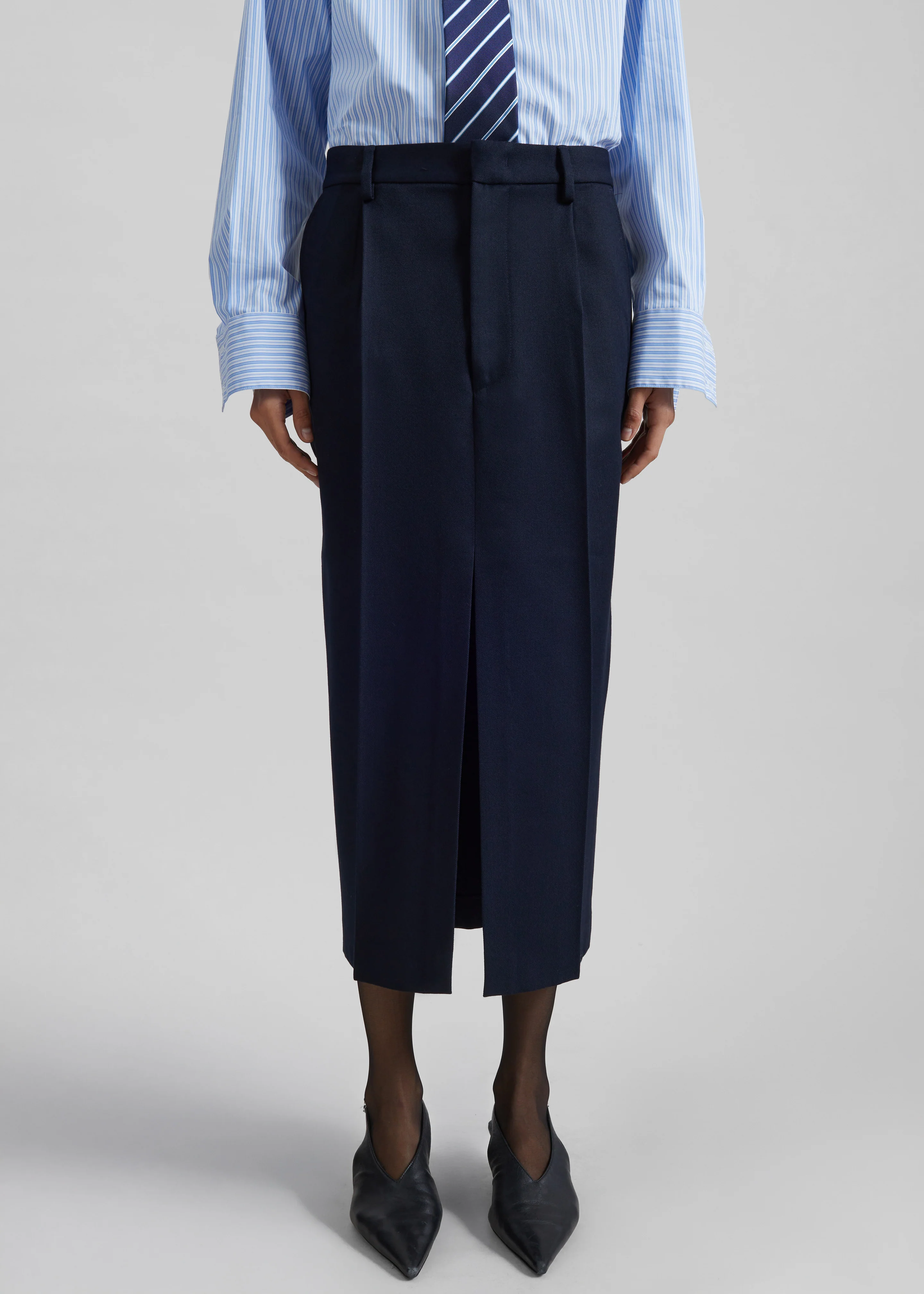 Covert Fold Tube Skirt - Navy - Image 2