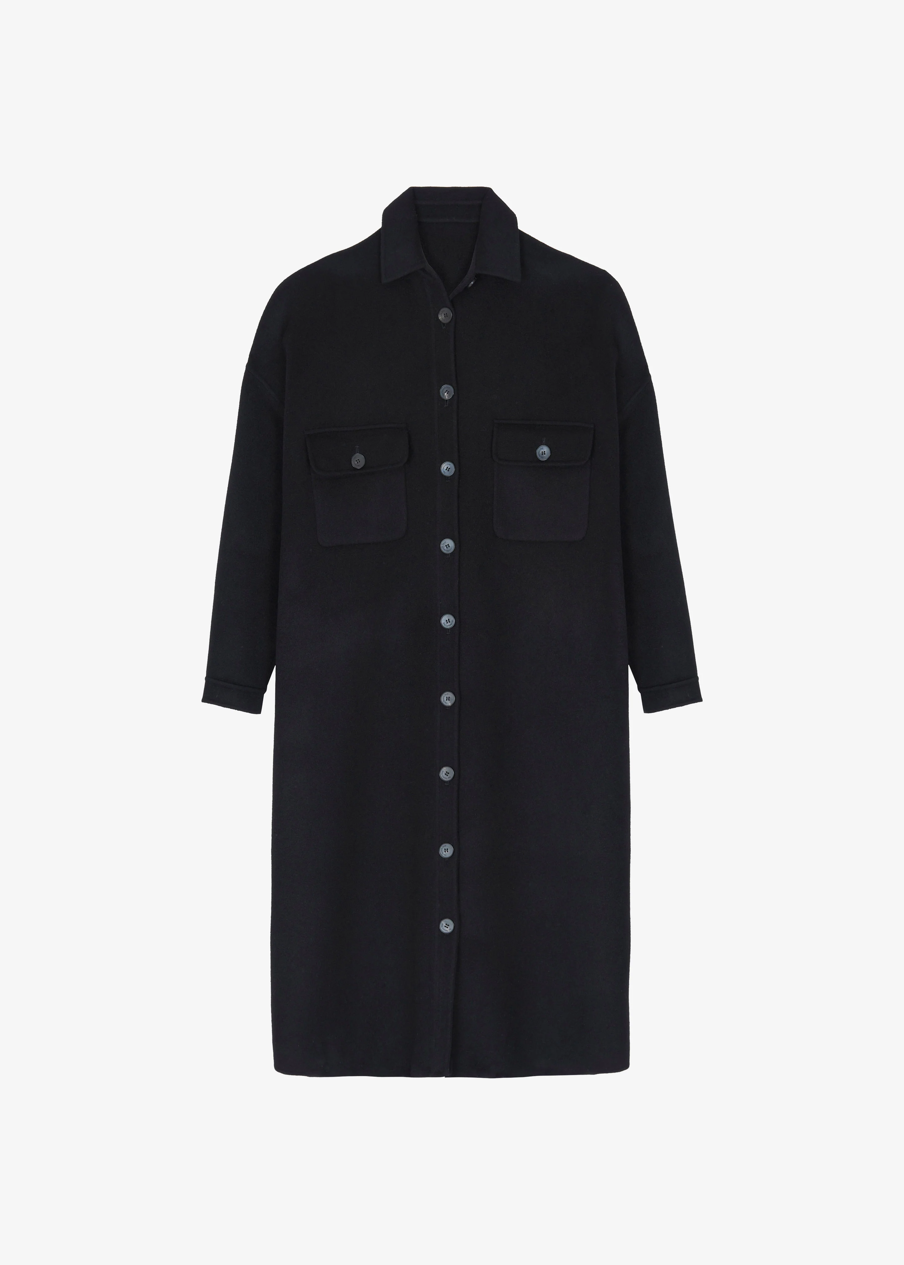 Dallas Wool Overcoat - Black - Image 10