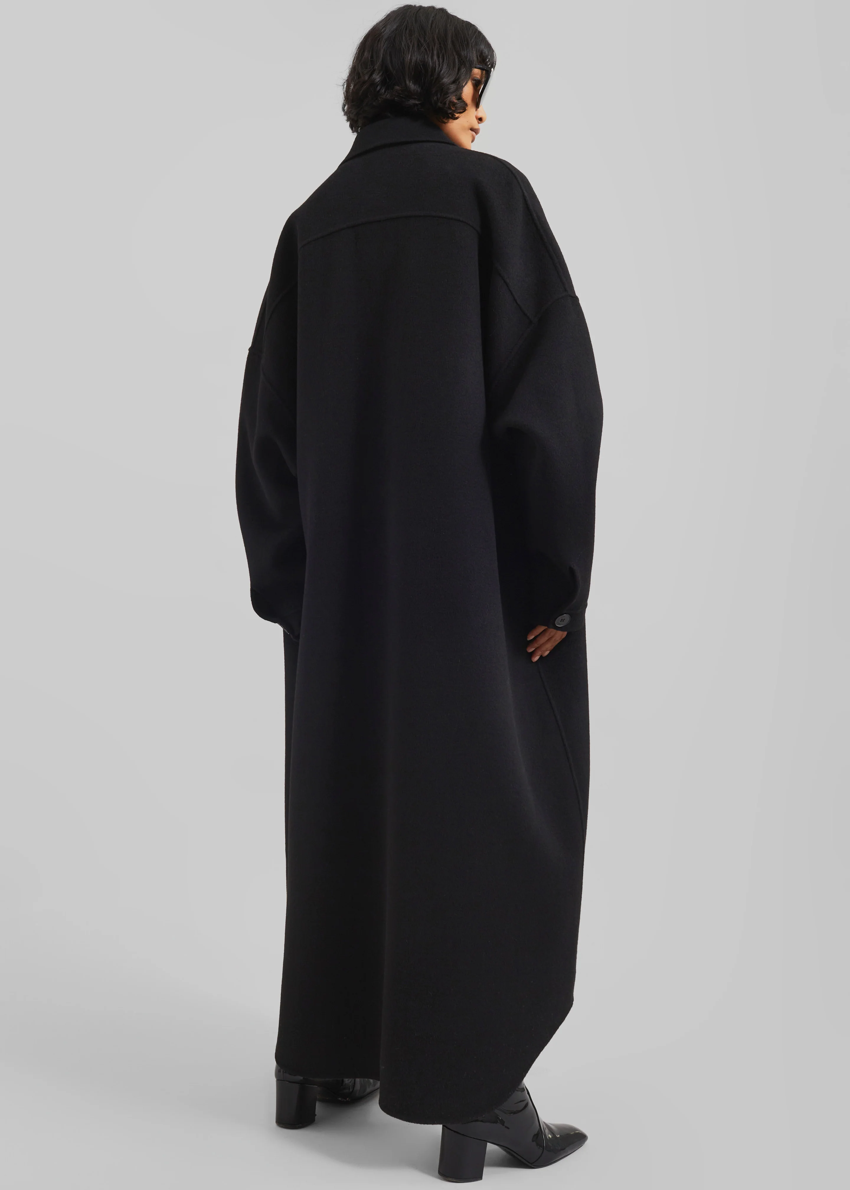 Dallas Wool Overcoat - Black - Image 9
