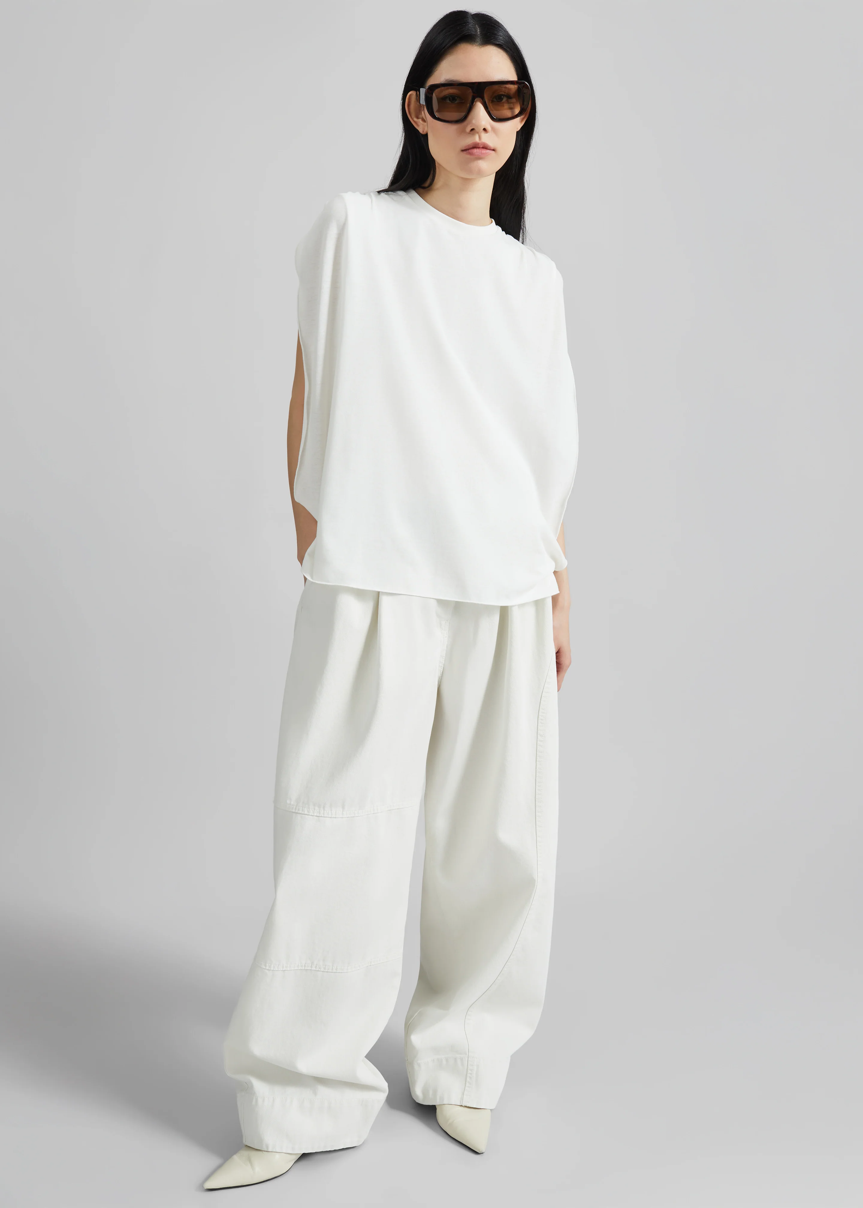 Darkpark Tracy Light Jersey Sleeveless Blouse - White - Image 4