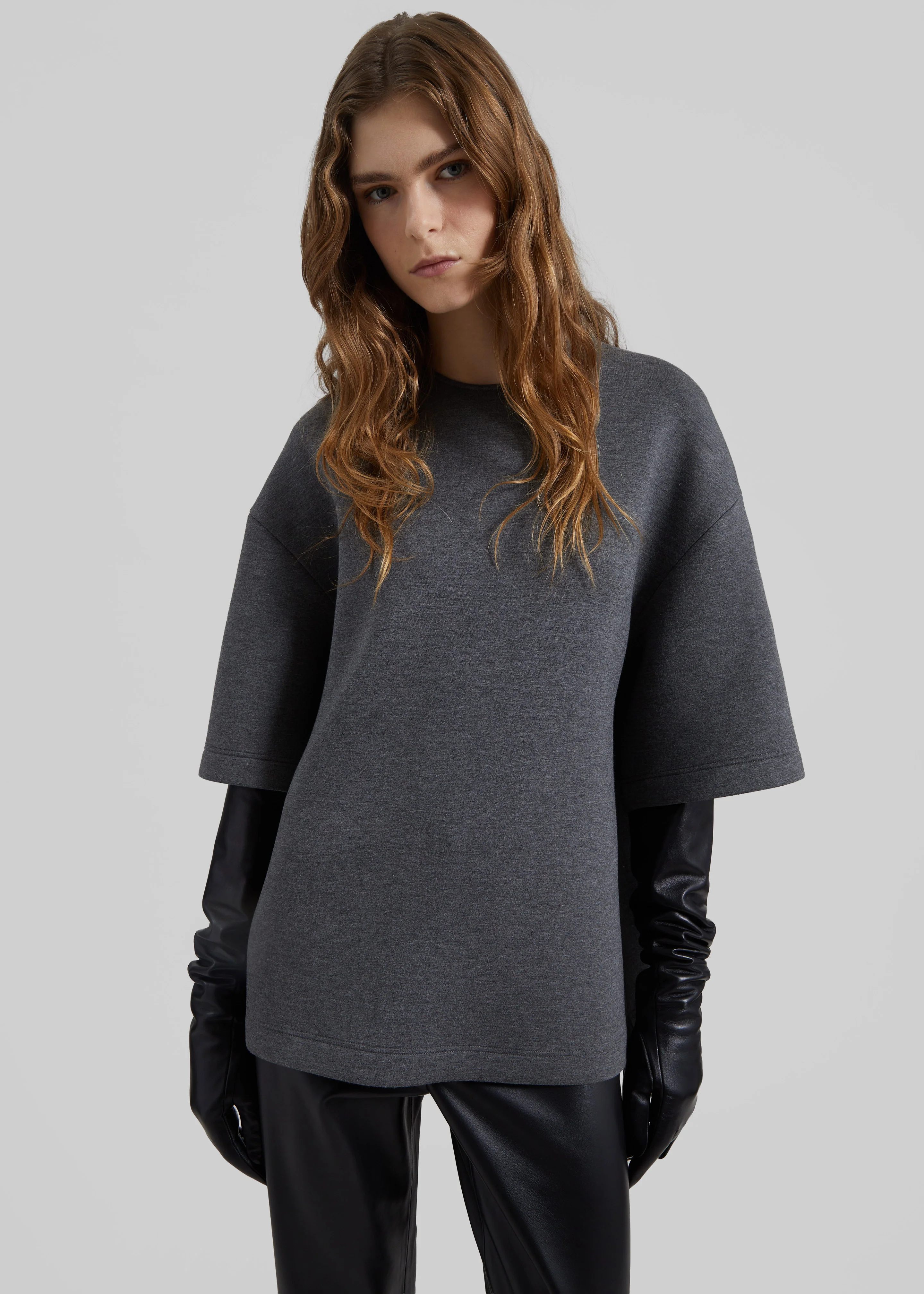Delancey Neoprene Tee - Dark Grey - Image 3