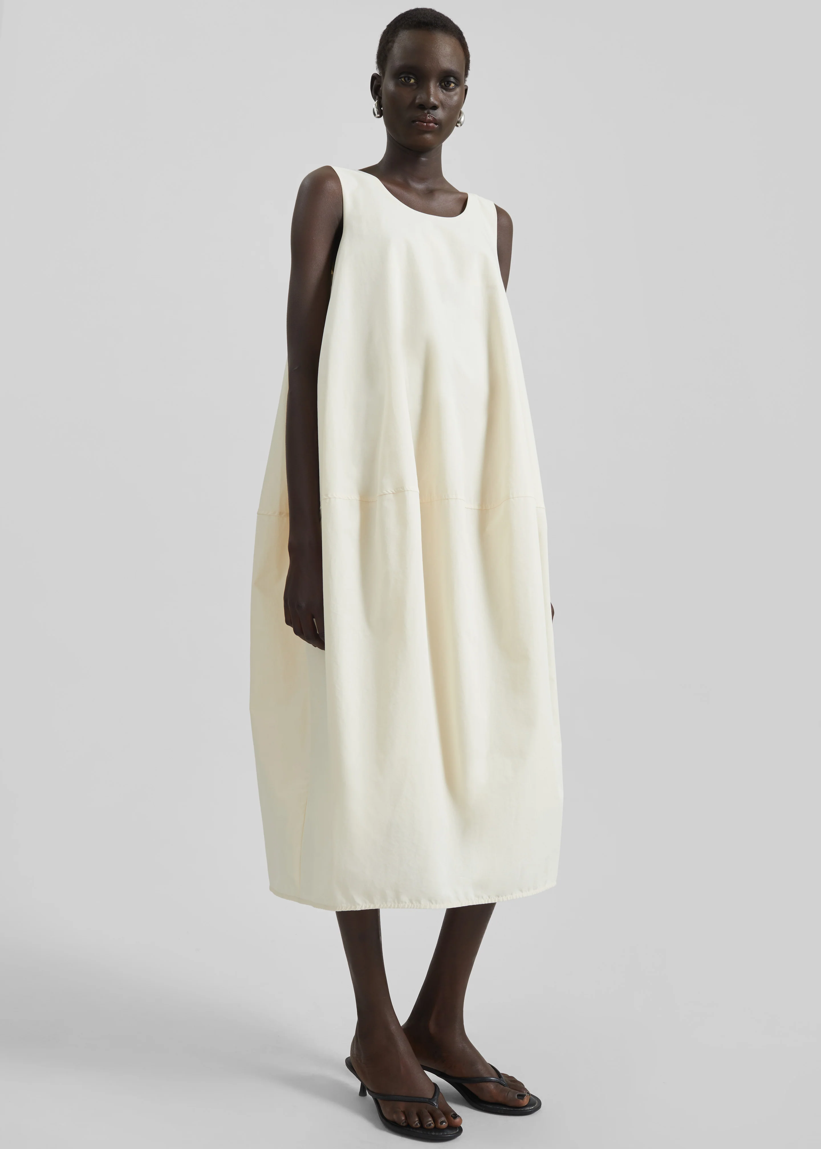Delane Cocoon Dress - Cream - Image 4