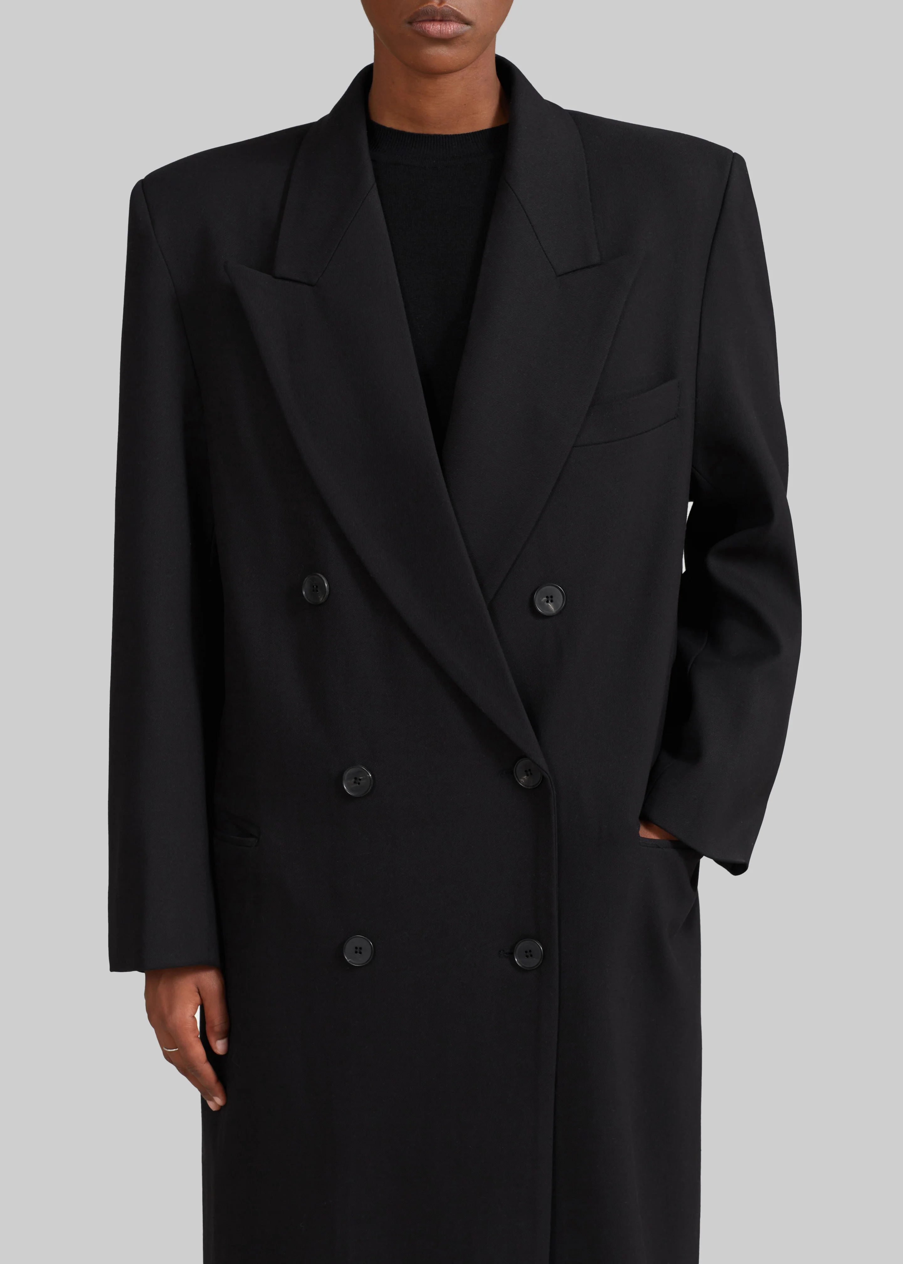 Delphina Long Coat - Black - Image 6