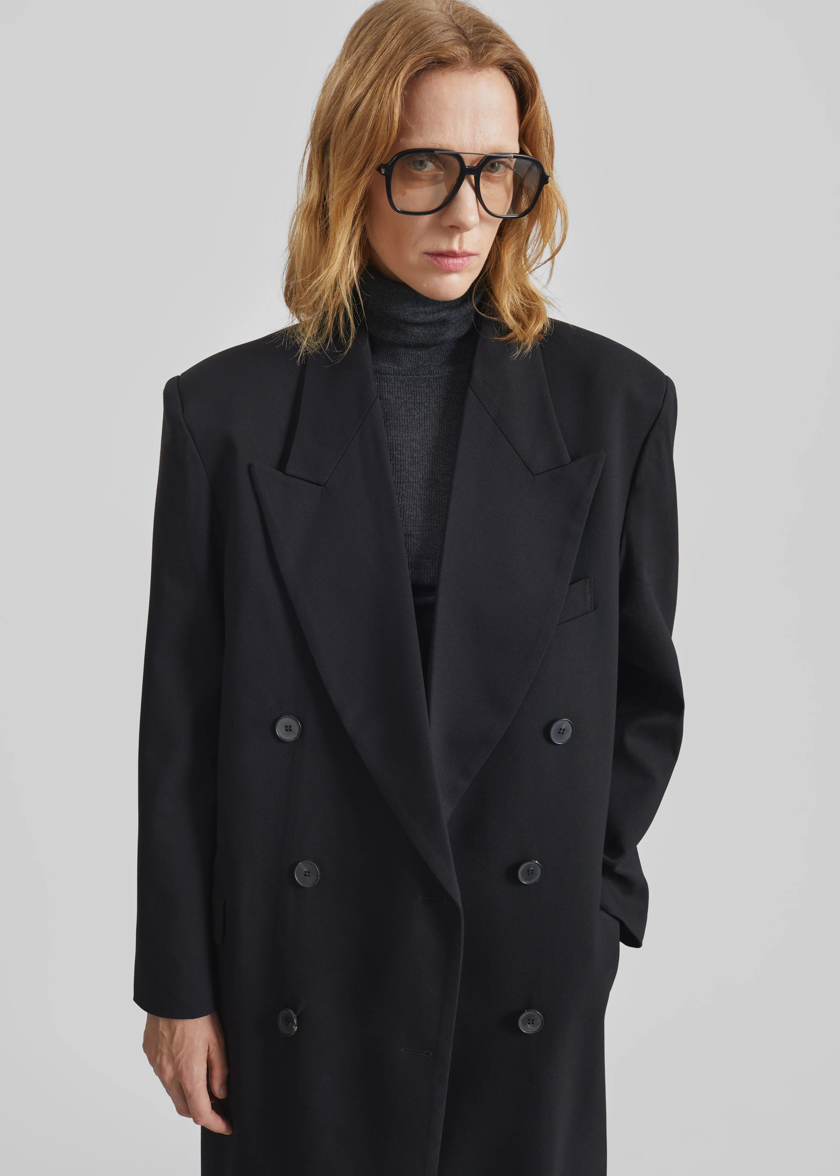 Delphina Long Coat - Black - Image 7