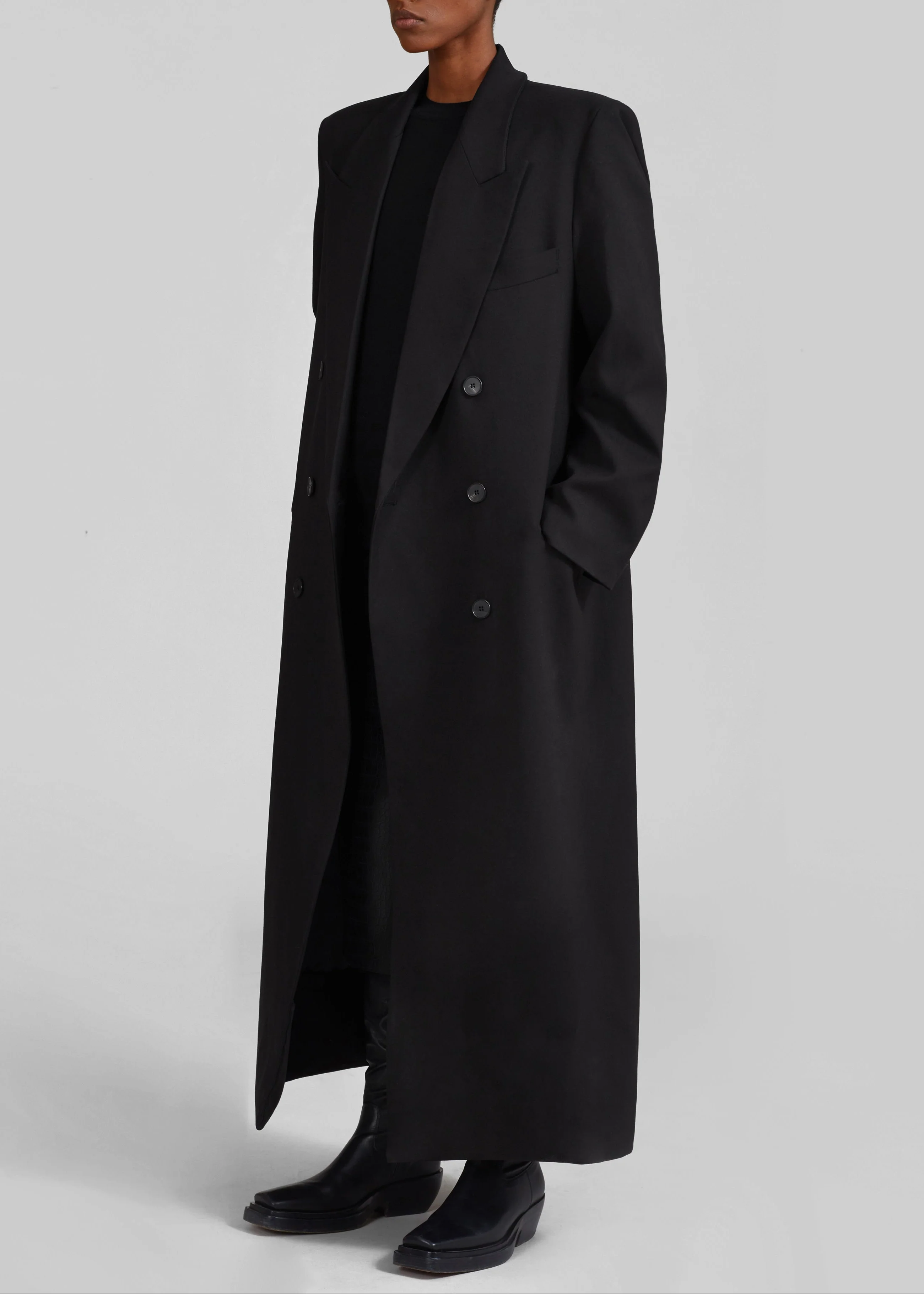 Delphina Long Coat - Black - Image 8