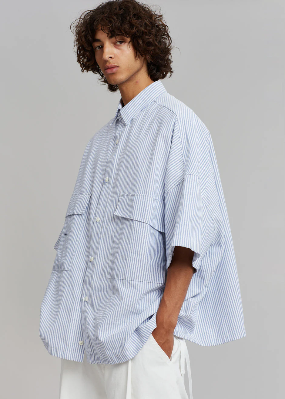 Ethan Pocket Shirt - Blue Stripe - Image 3