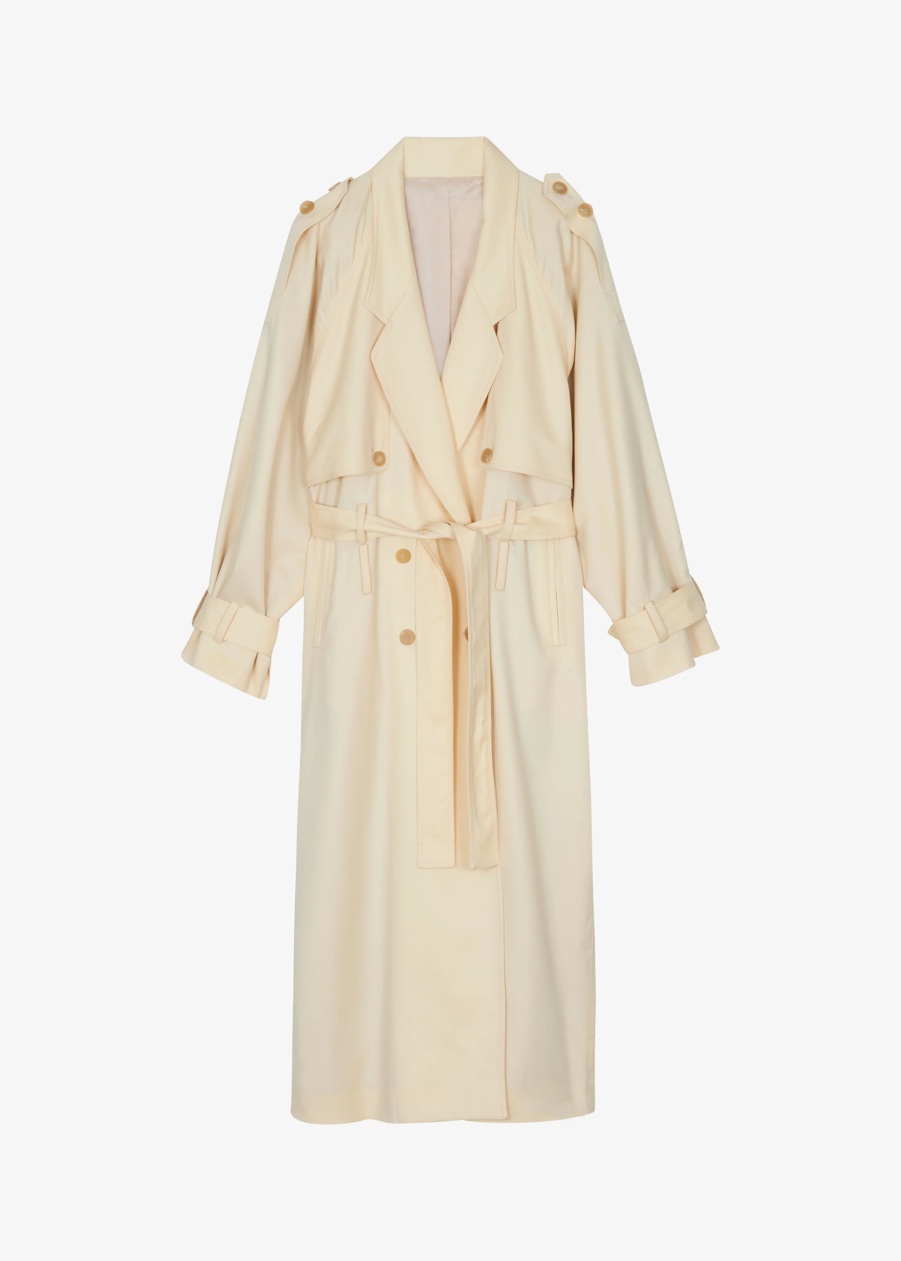 Glendale Double Belt Loop Trench - Pale Yellow - Image 9
