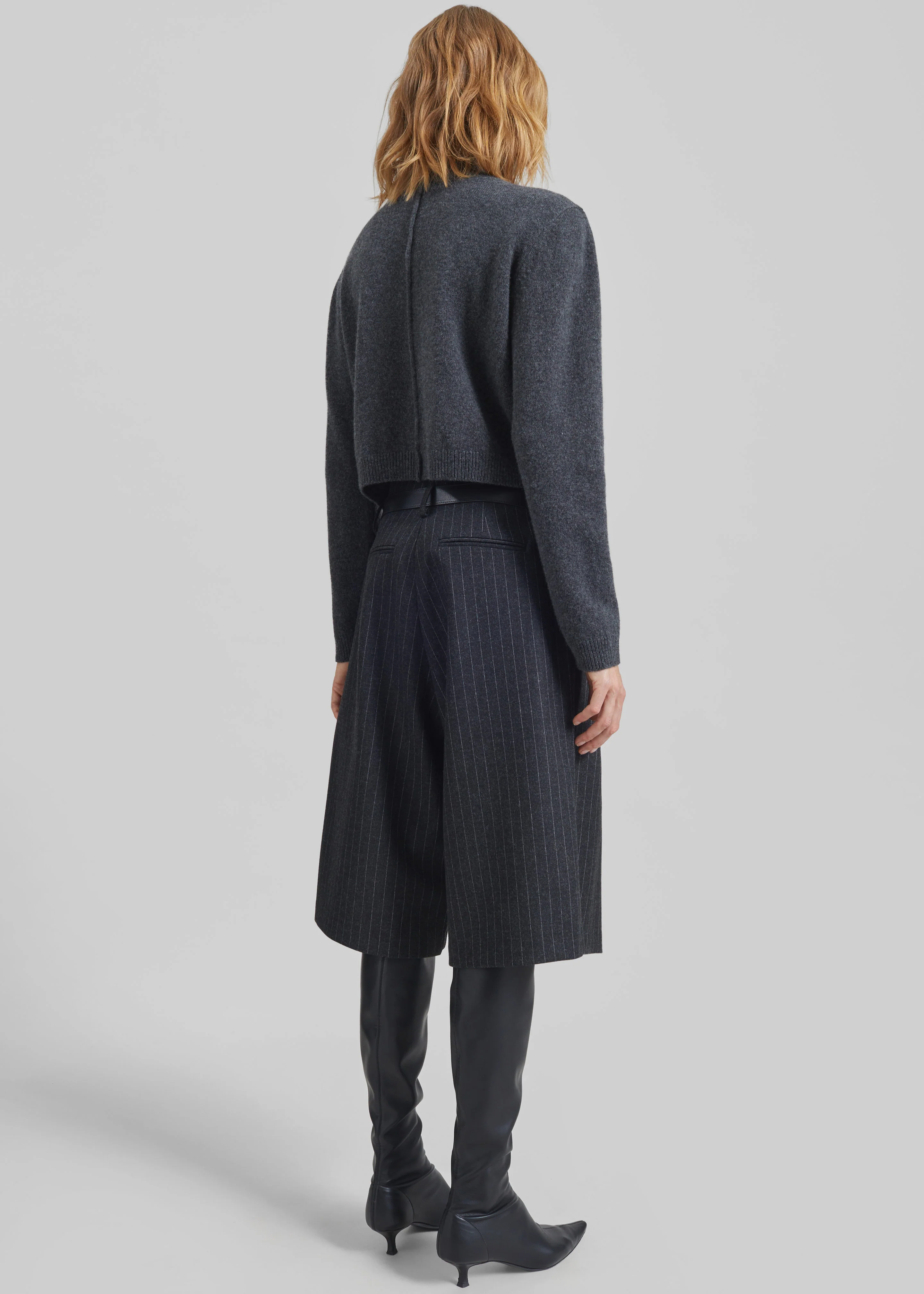Grenaa Wool Turtleneck Sweater - Dark Grey - Image 7