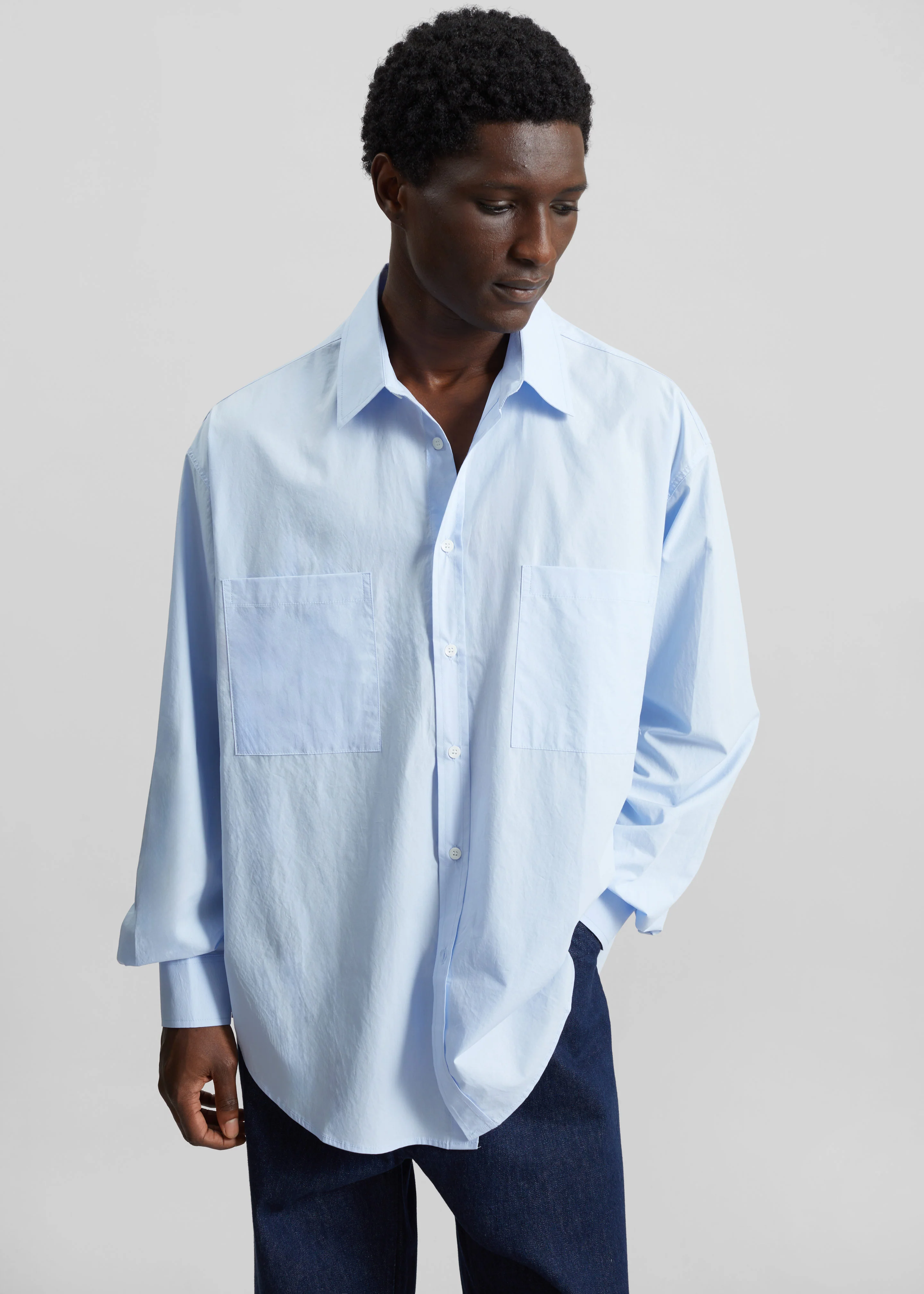Gus Oversized Shirt - Sky