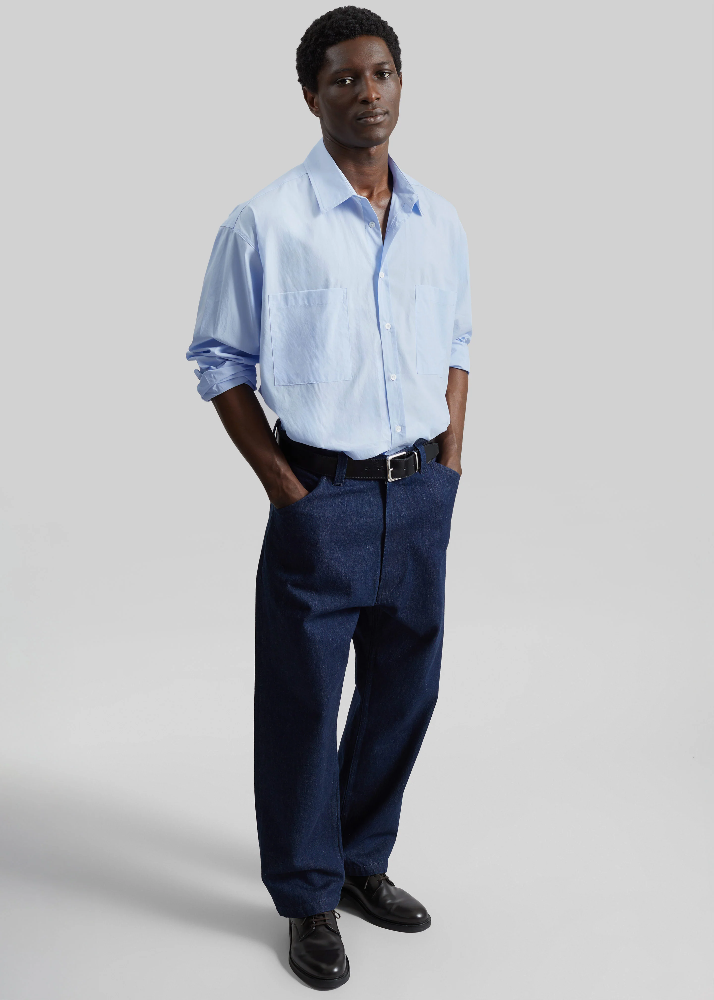 Gus Oversized Shirt - Sky - Image 4