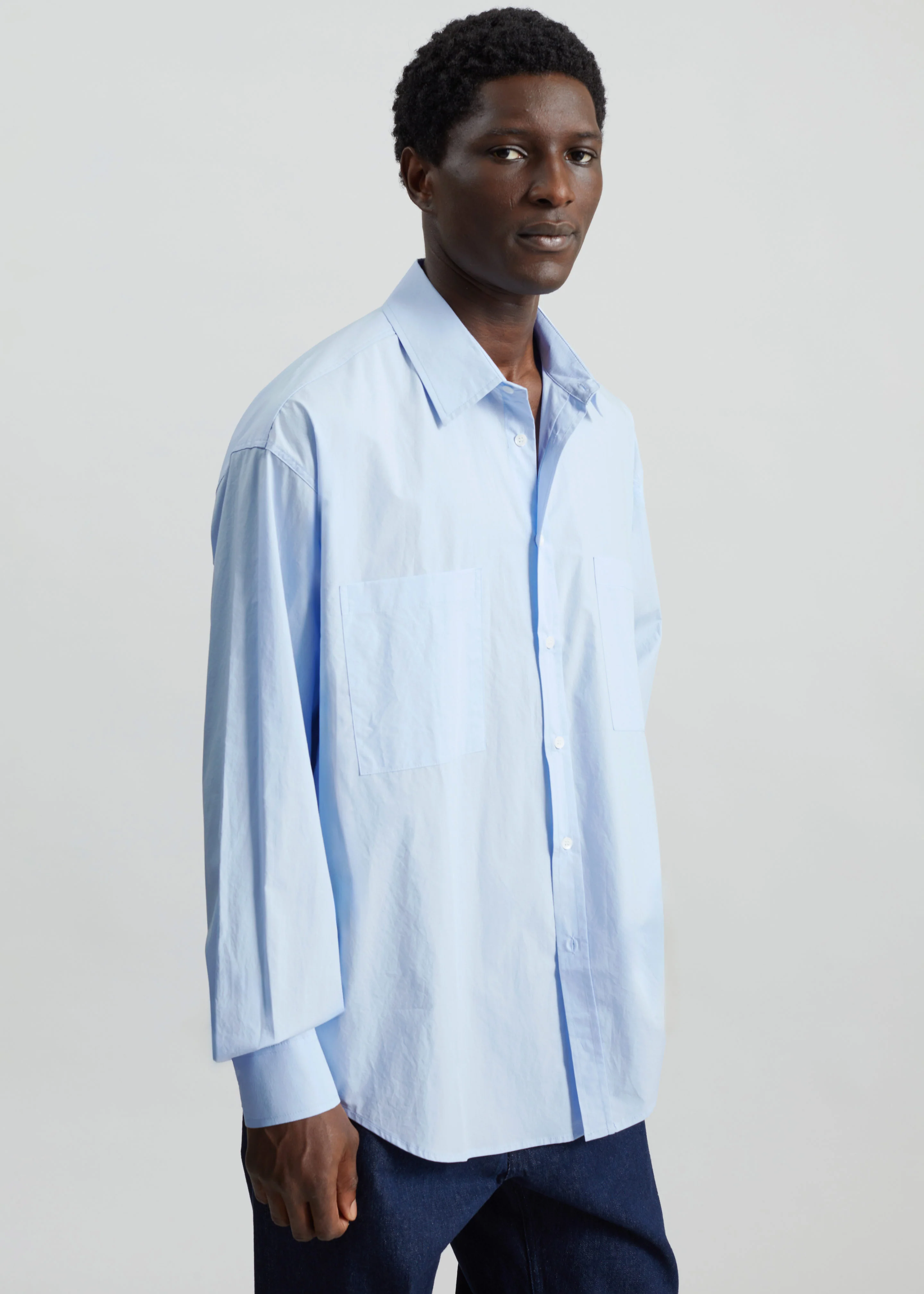 Gus Oversized Shirt - Sky - Image 6