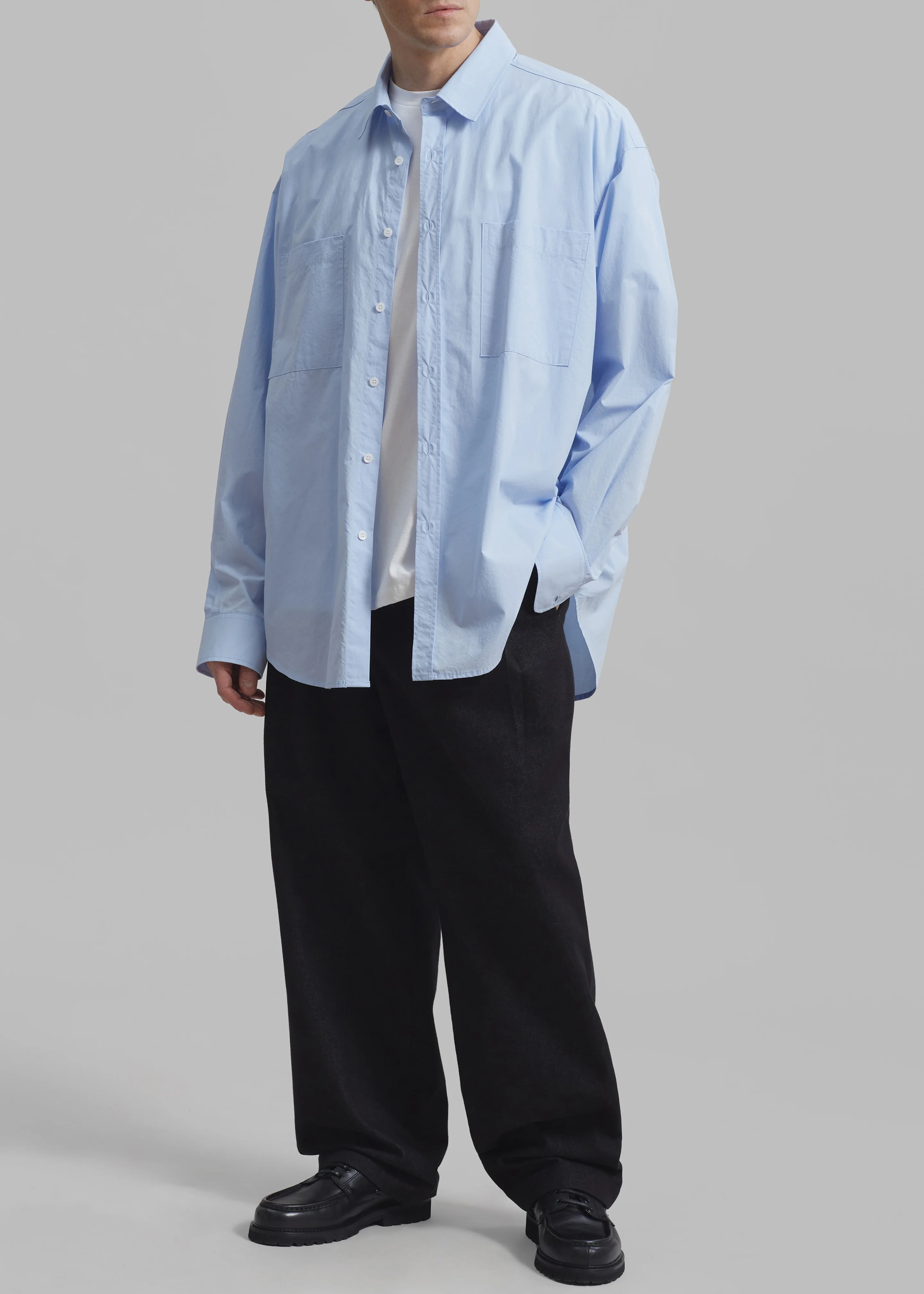 Gus Oversized Shirt - Sky - Image 8