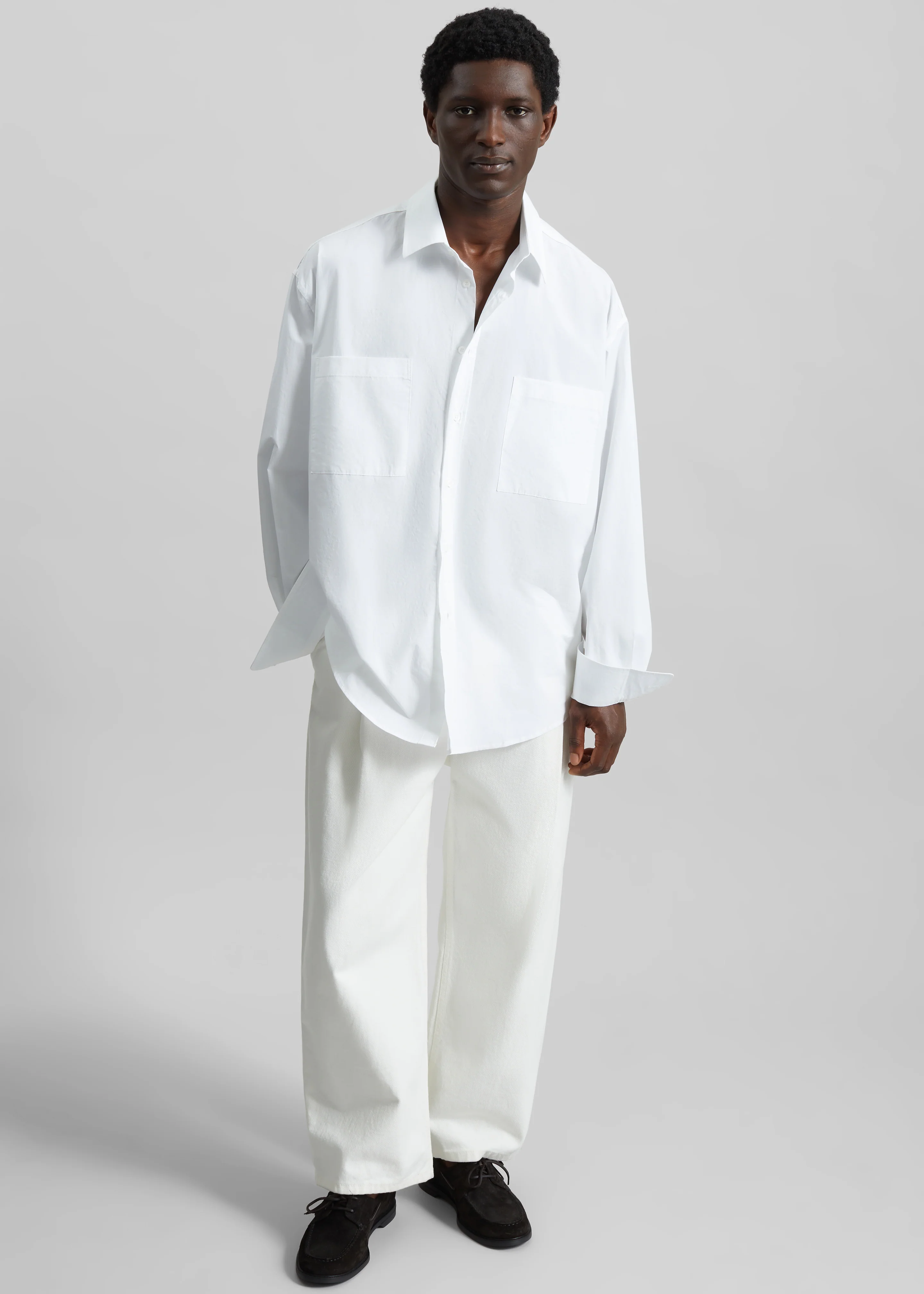 Gus Oversized Shirt - White - Image 5