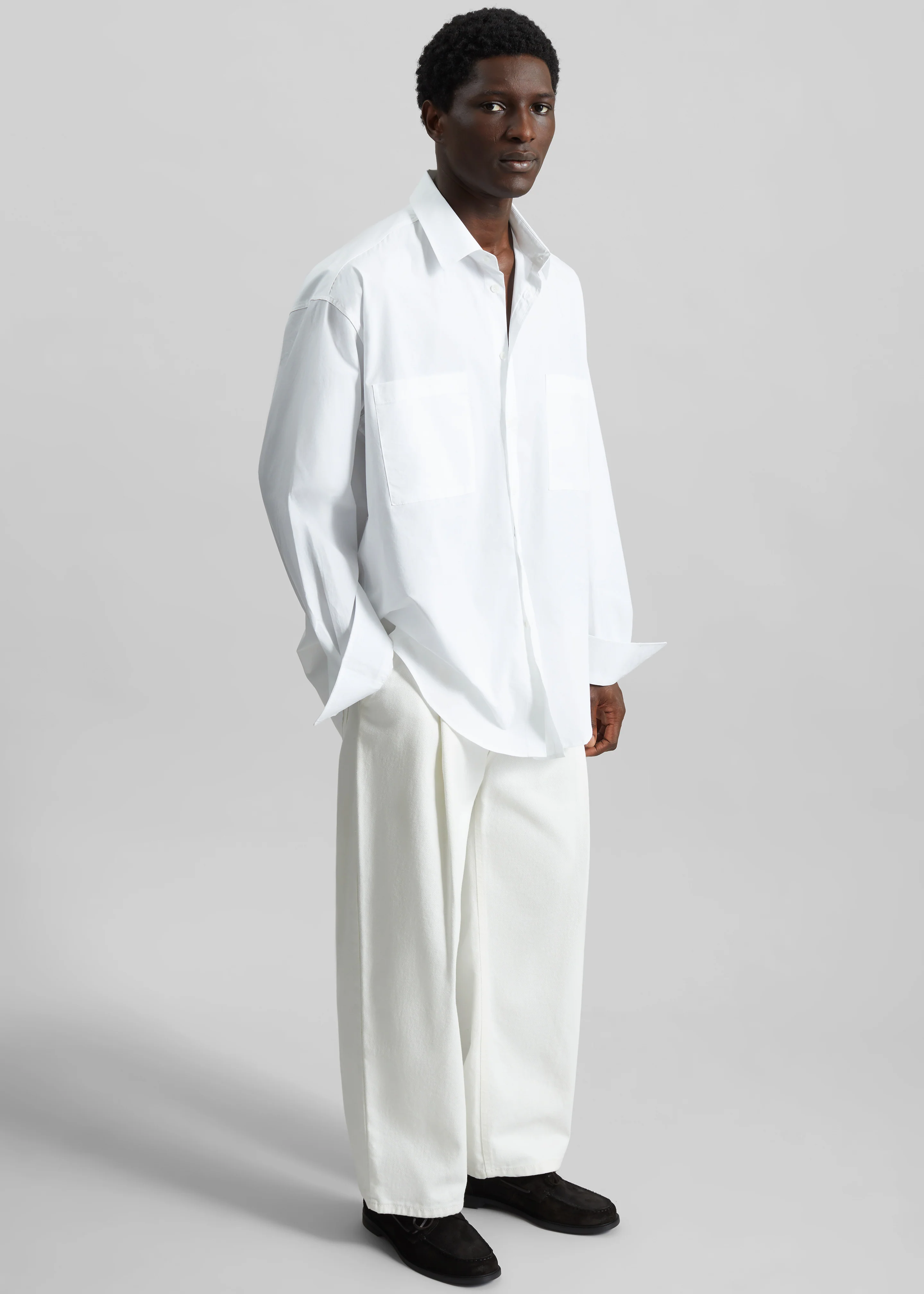 Gus Oversized Shirt - White - Image 7