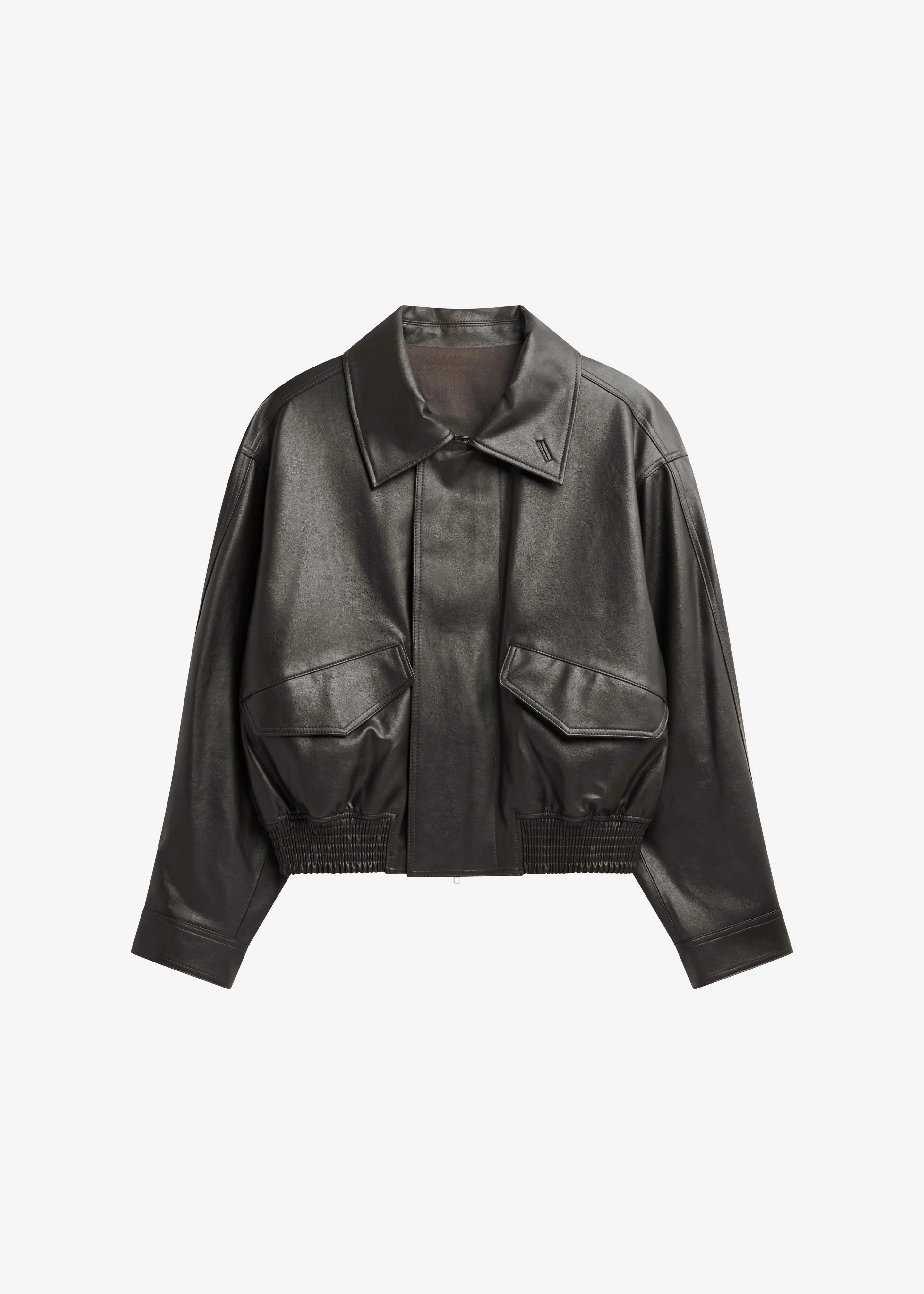 Halmstad Faux Leather Jacket - Charcoal - Image 10