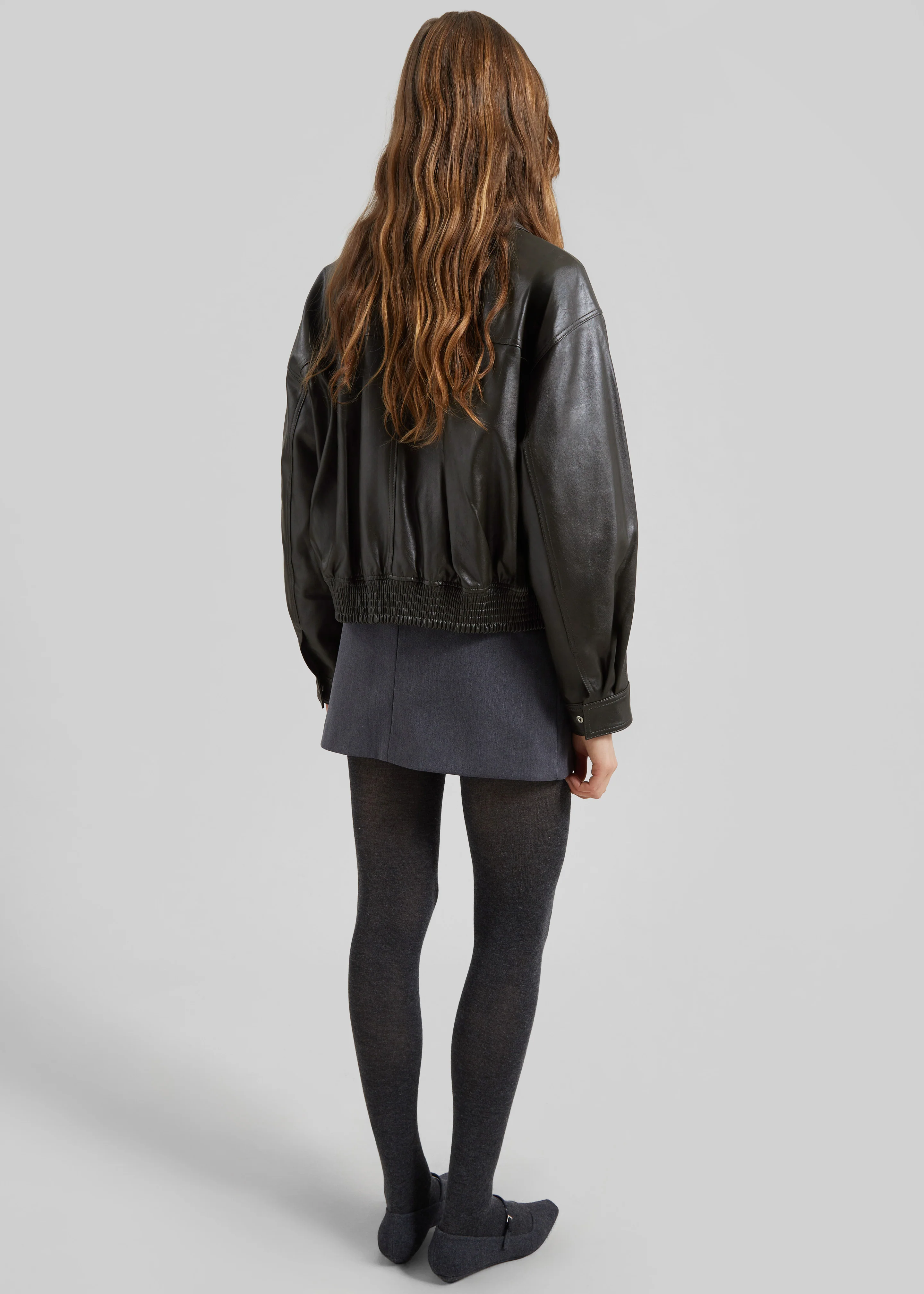 Halmstad Faux Leather Jacket - Charcoal - Image 9