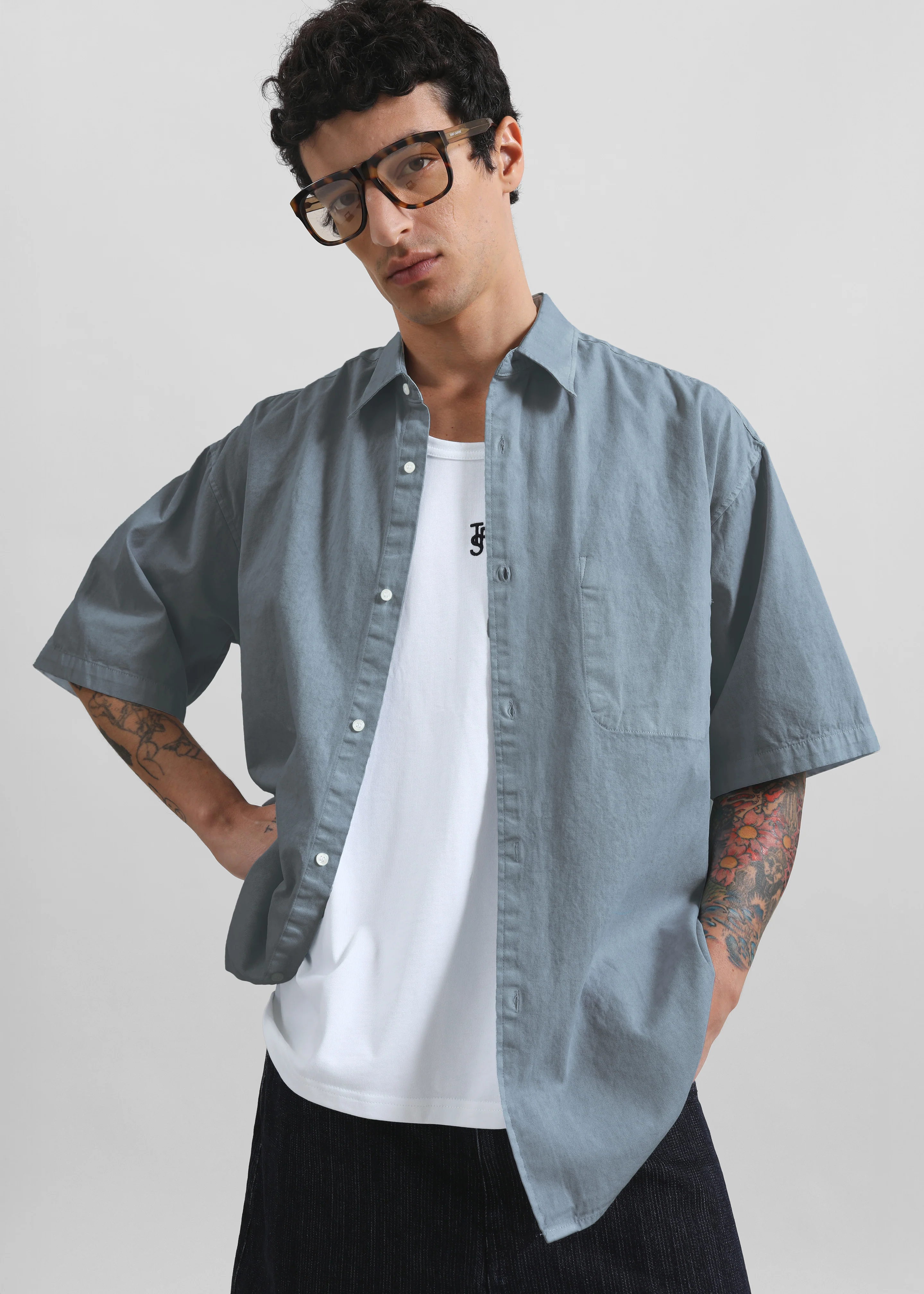 Havre Button Down Shirt - Blue - Image 5