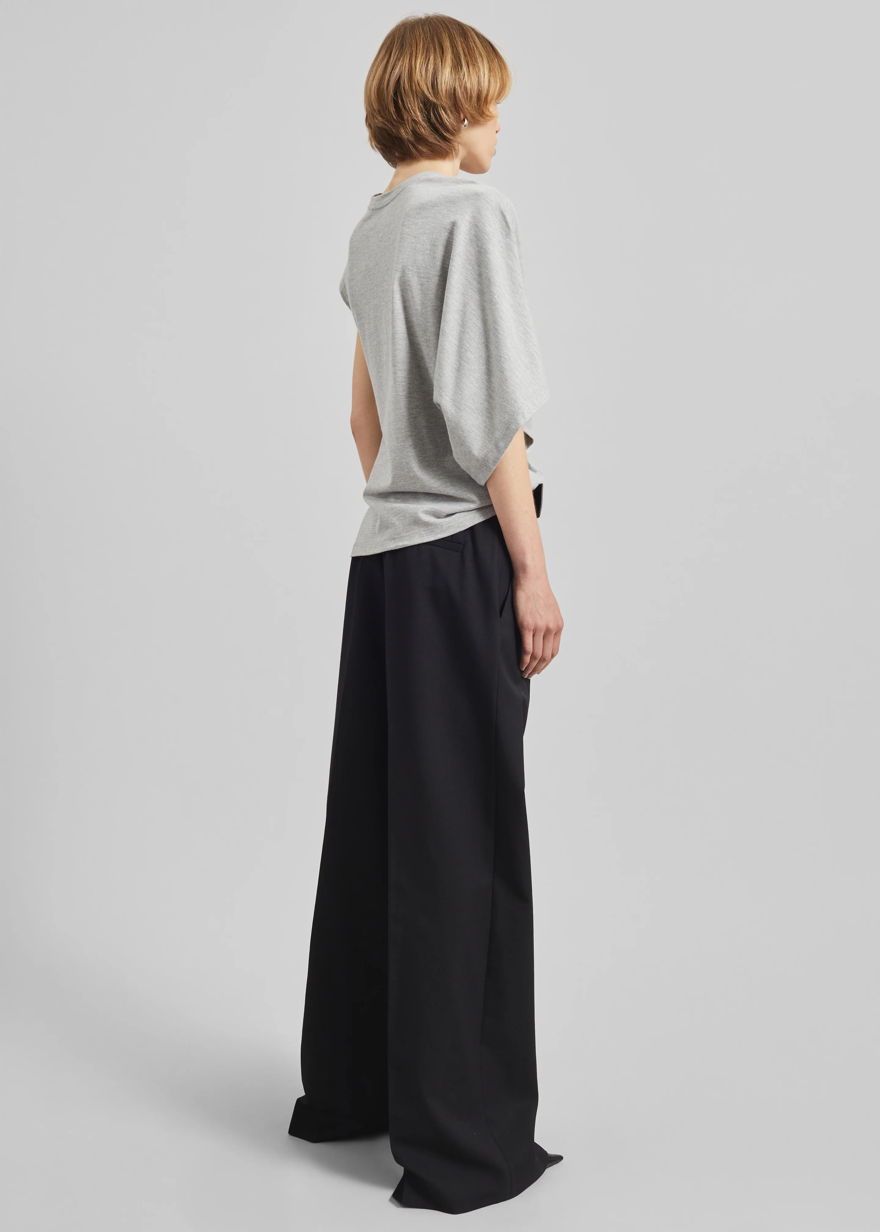 Ismere One-Sleeve Asymmetric Top - Grey - Image 8