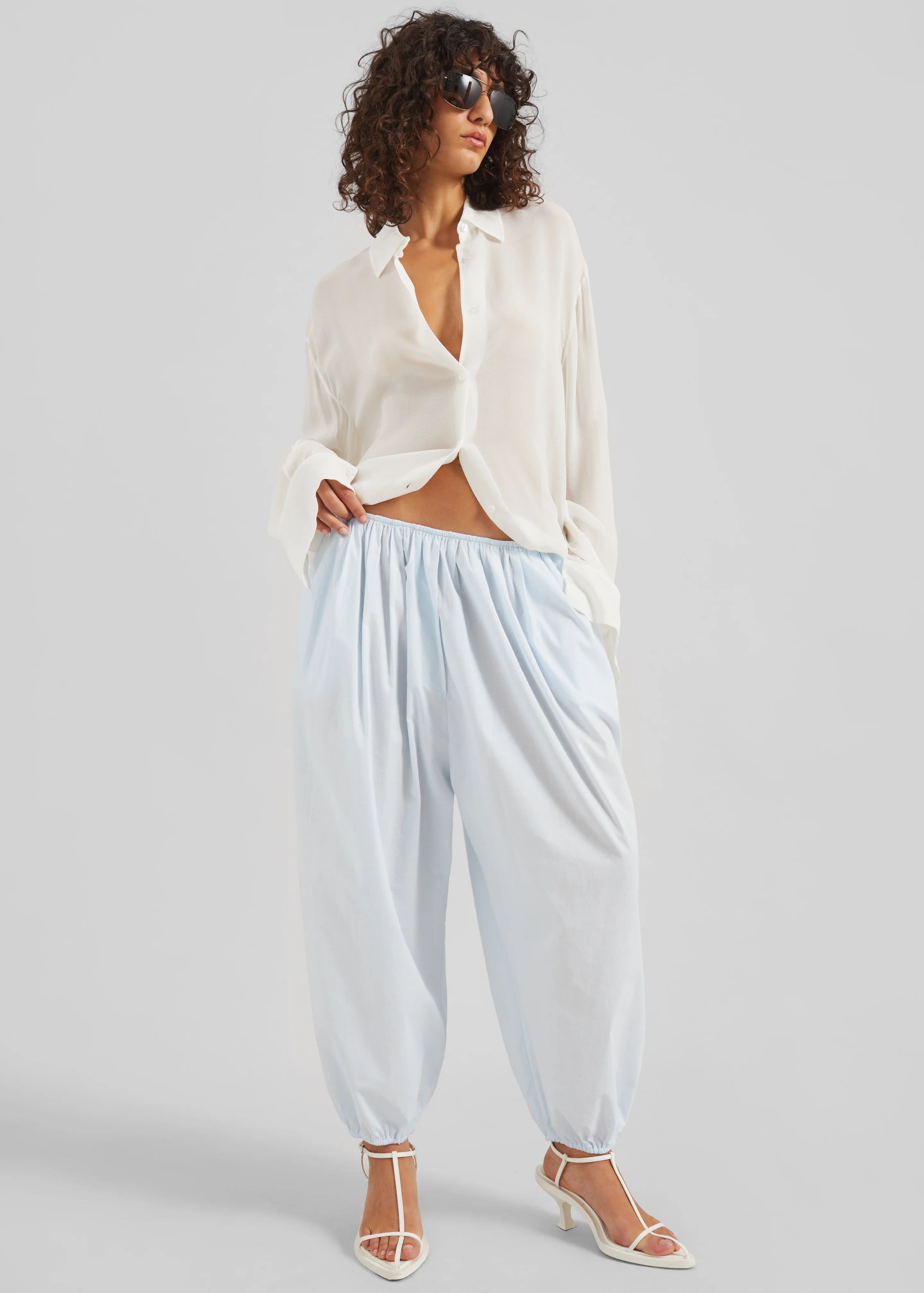 Isorella Balloon Pants - Light Blue - Image 4
