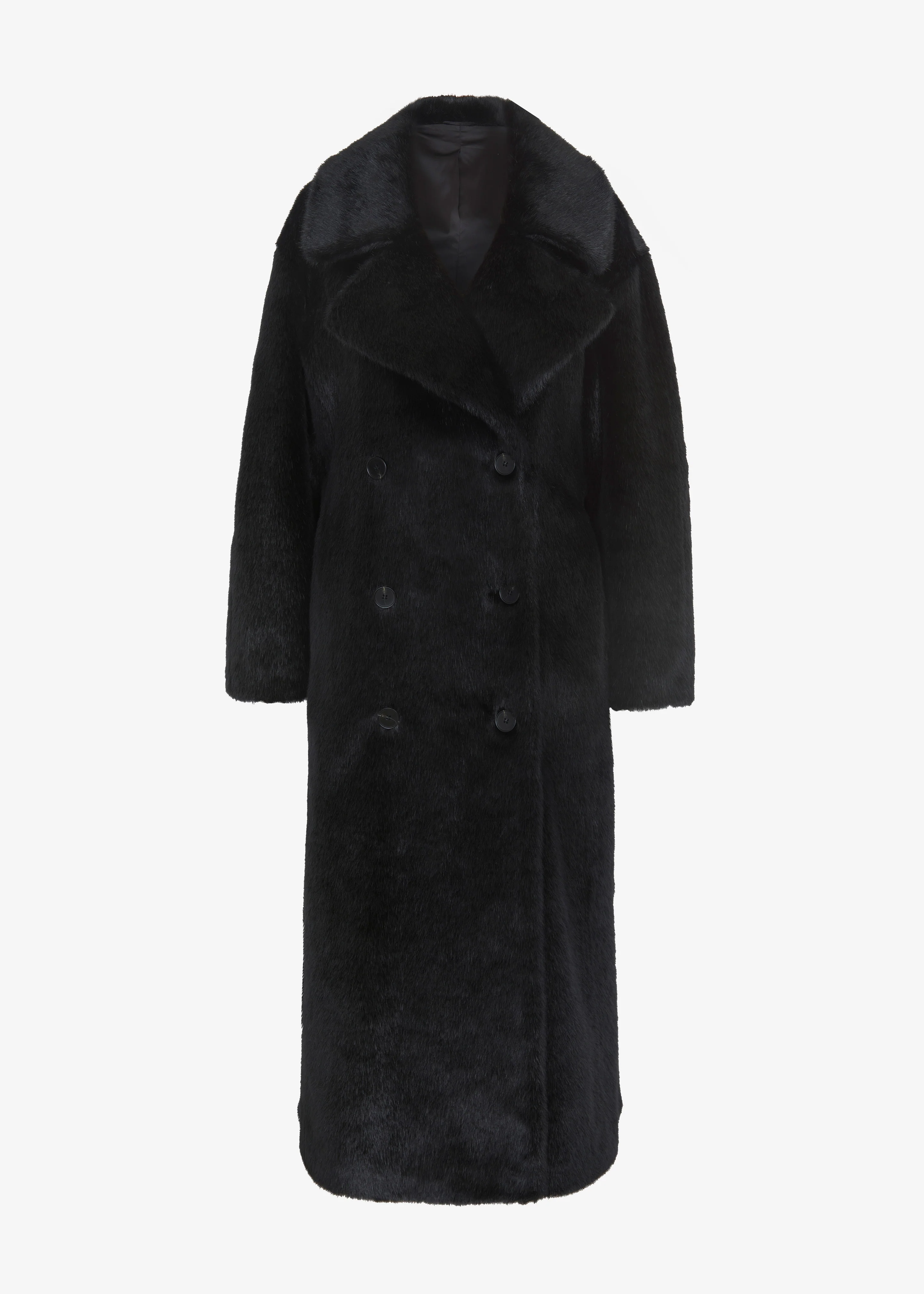 Joni Faux Fur Coat - Black - Image 9