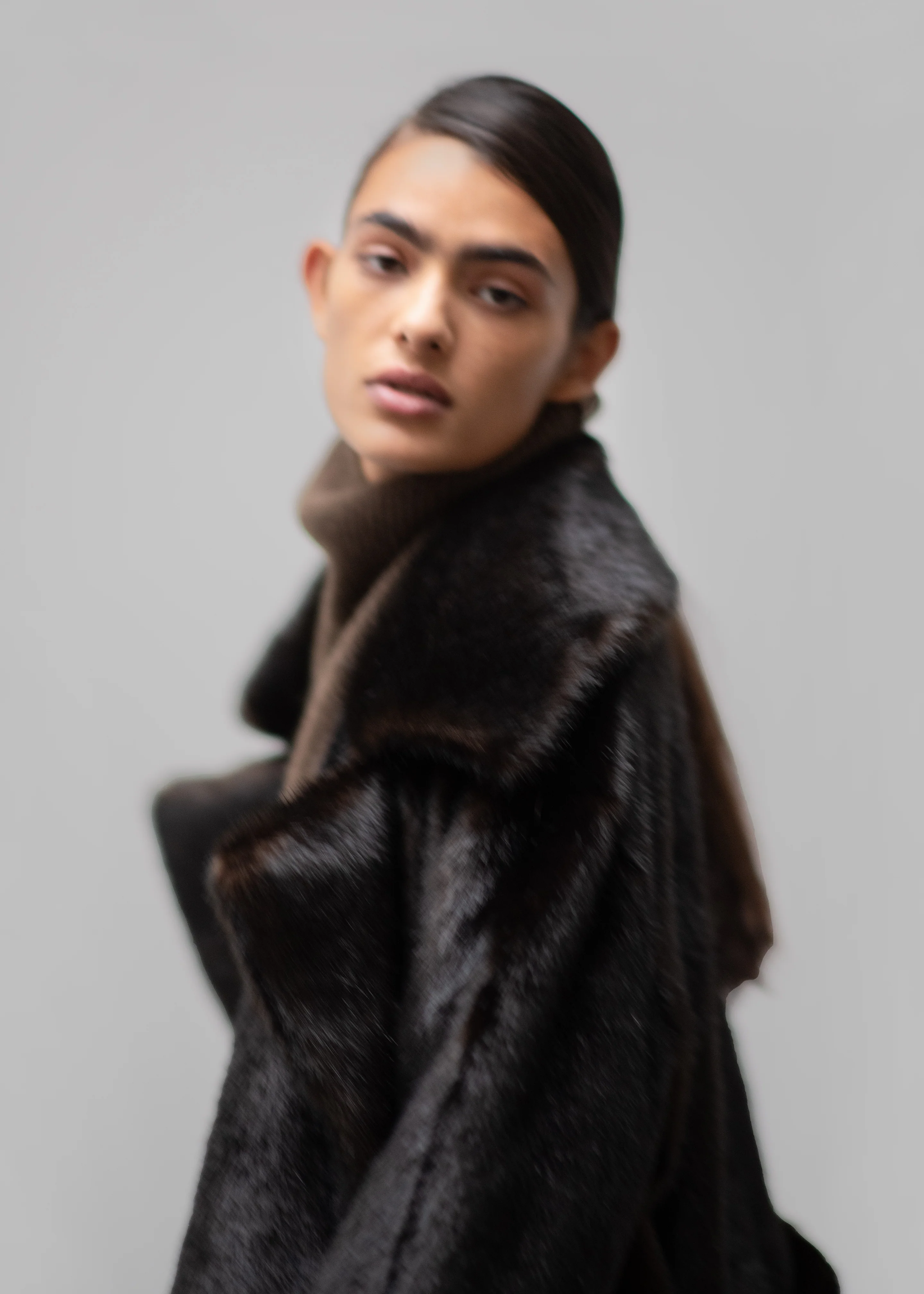 Joni Faux Fur Coat - Dark Espresso - Image 7