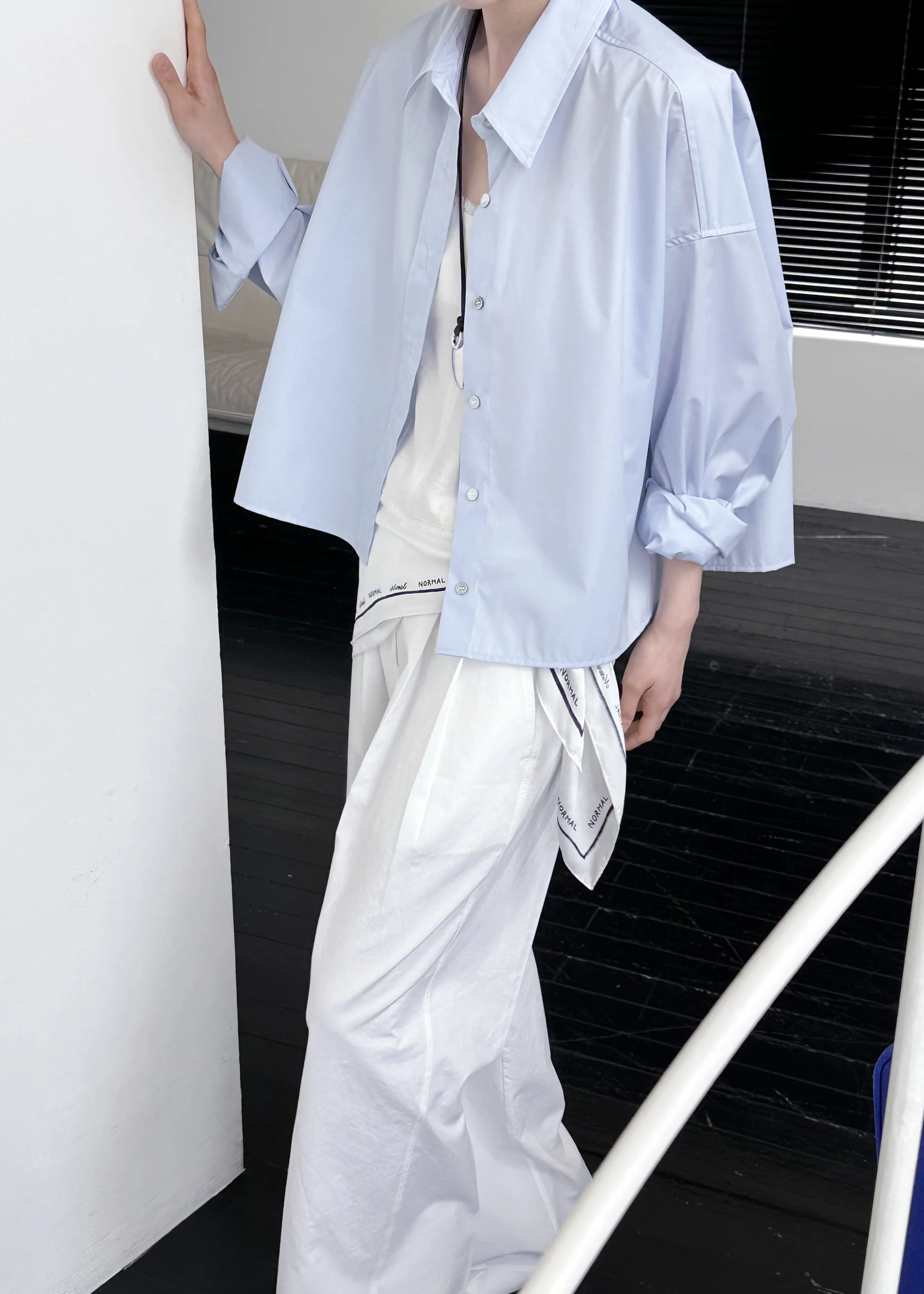 Kersey Boxy Shirt - Sky Blue - Image 2
