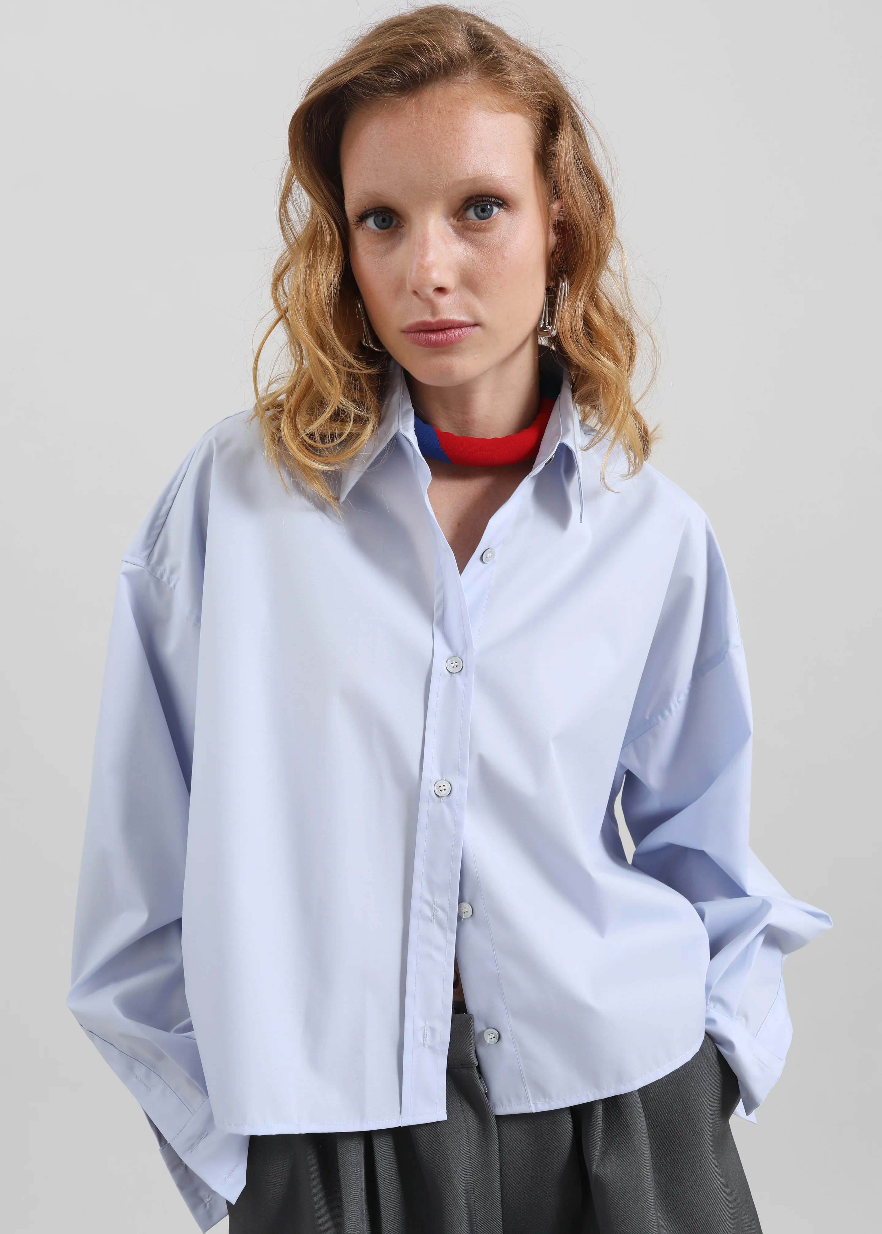 Kersey Boxy Shirt - Sky Blue - Image 8