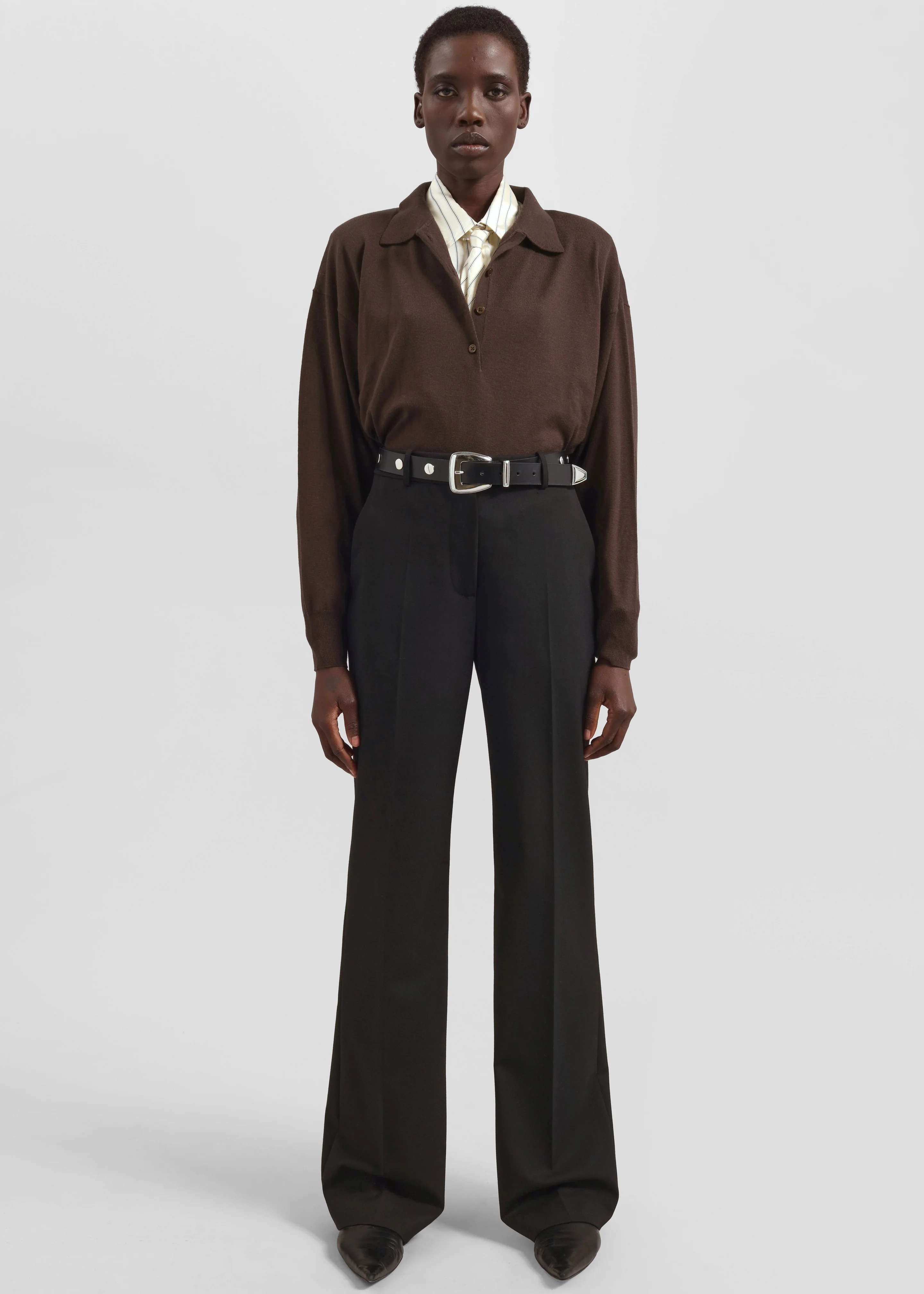 Lenora Straight Trousers - Black