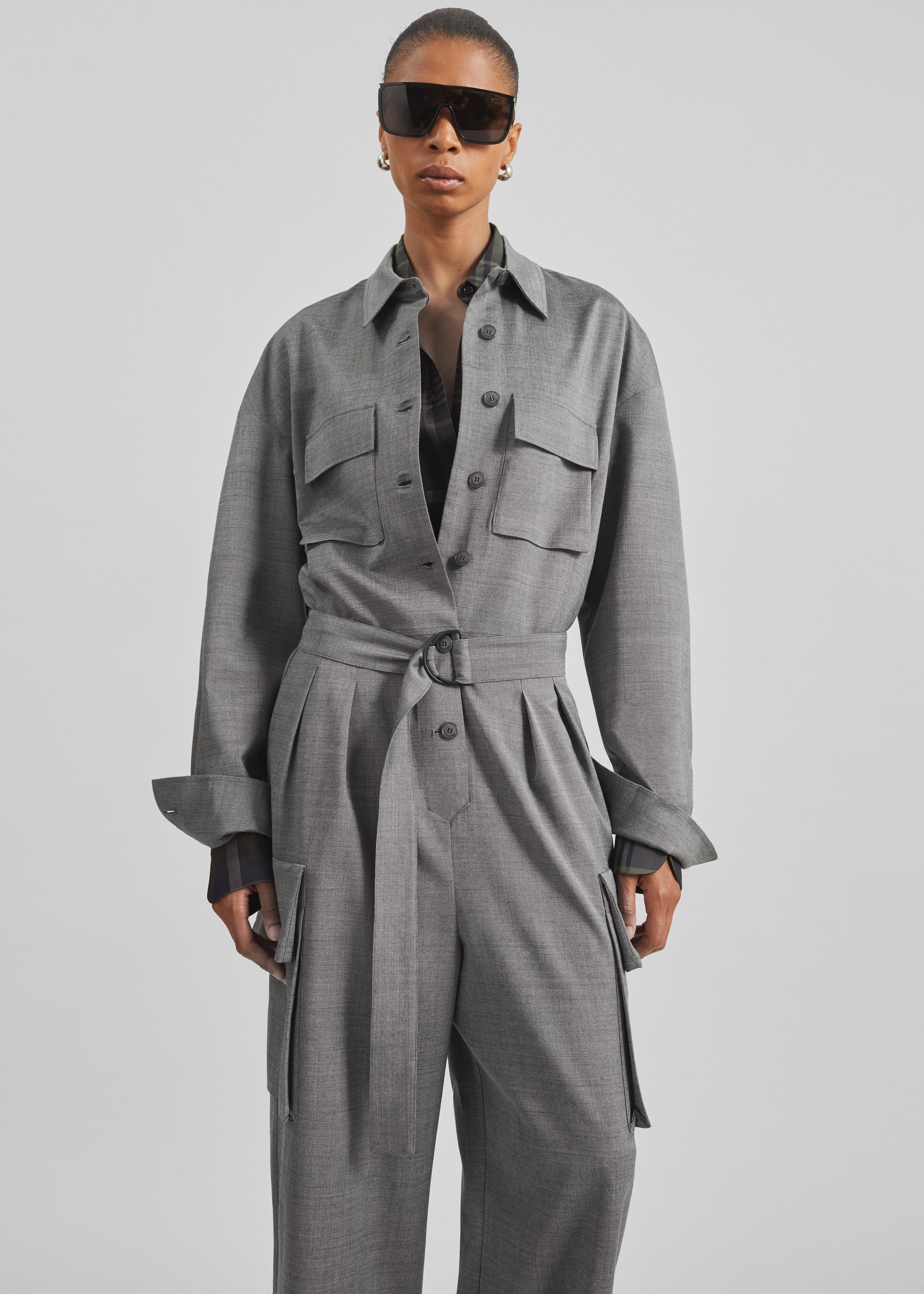 Linda Jumpsuit - Grey Melange - Image 4