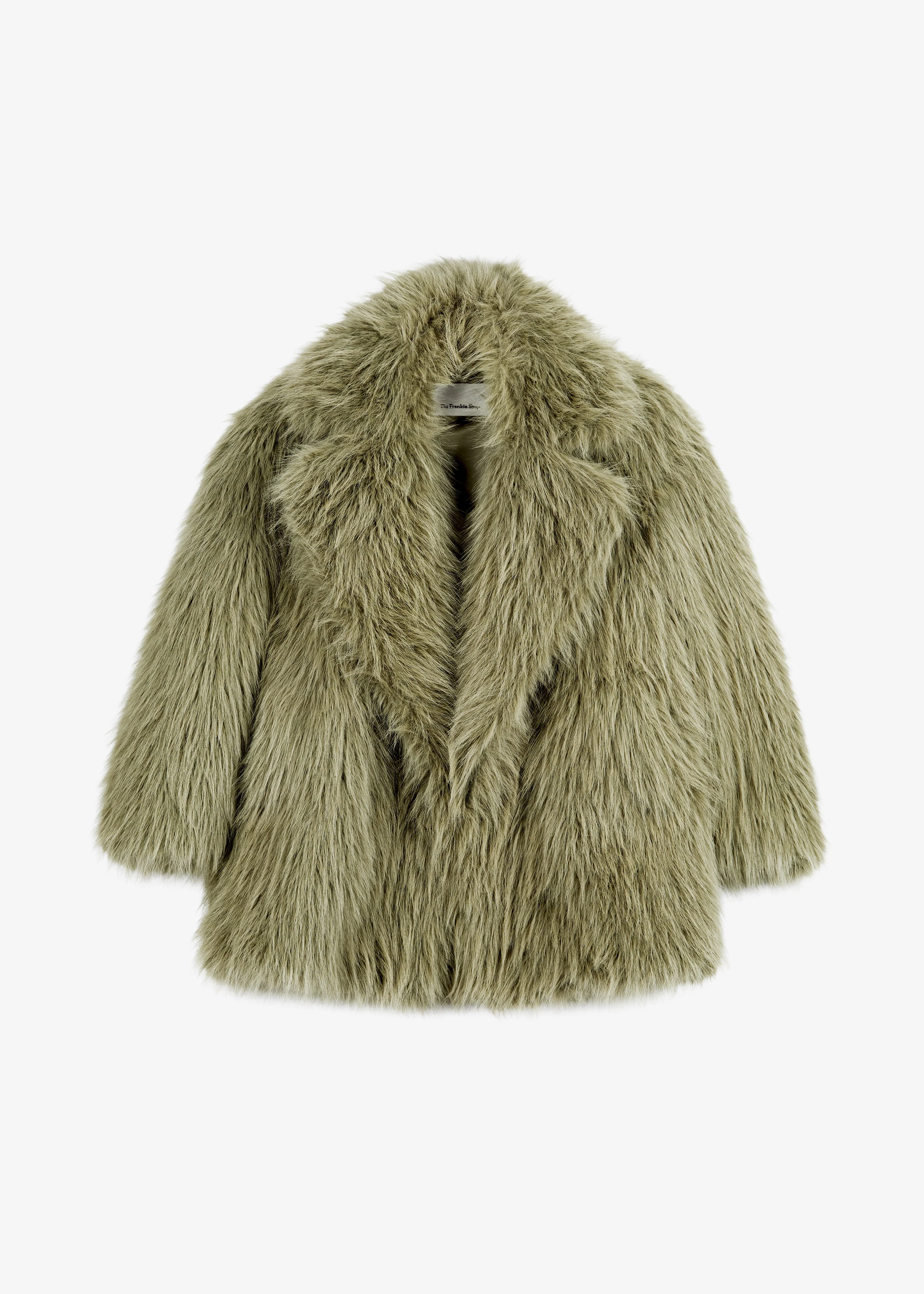 Liza Short Faux Fur Coat - Sage - Image 6