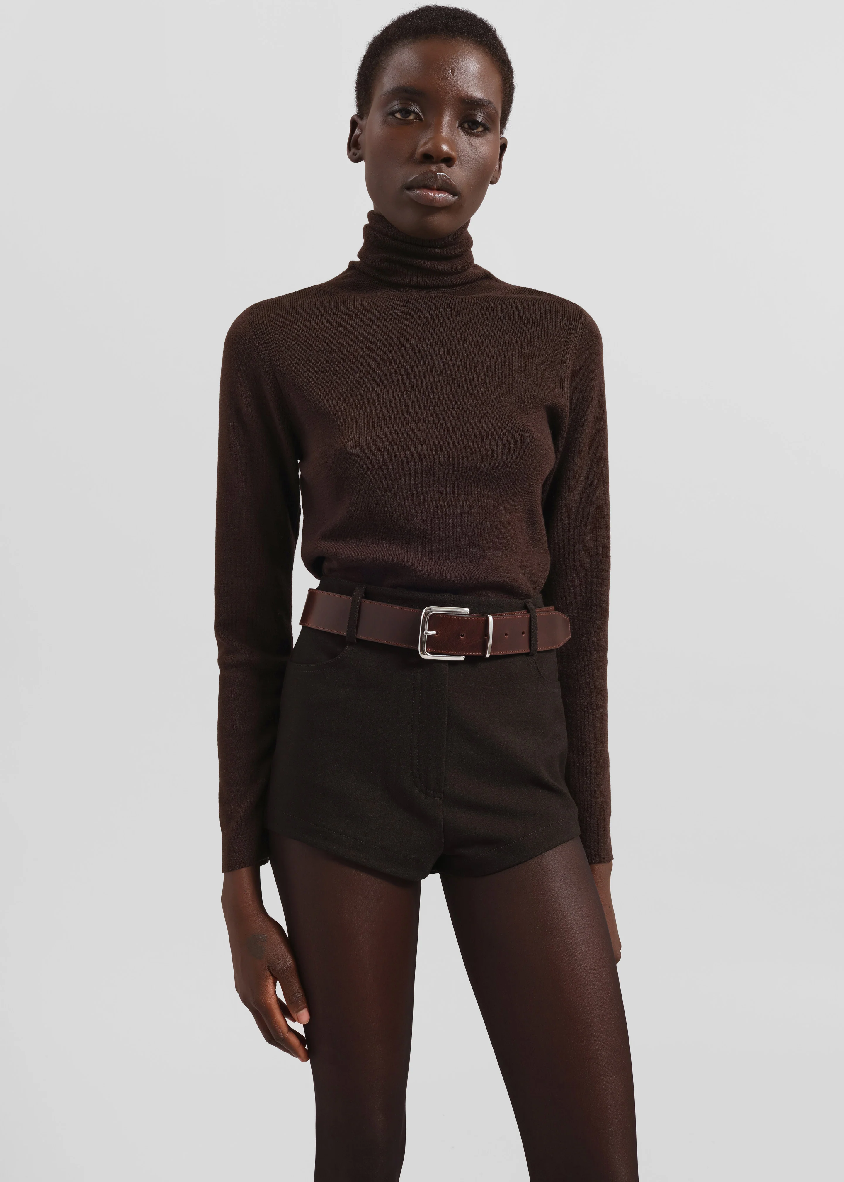 Loen Hot Pants - Brown