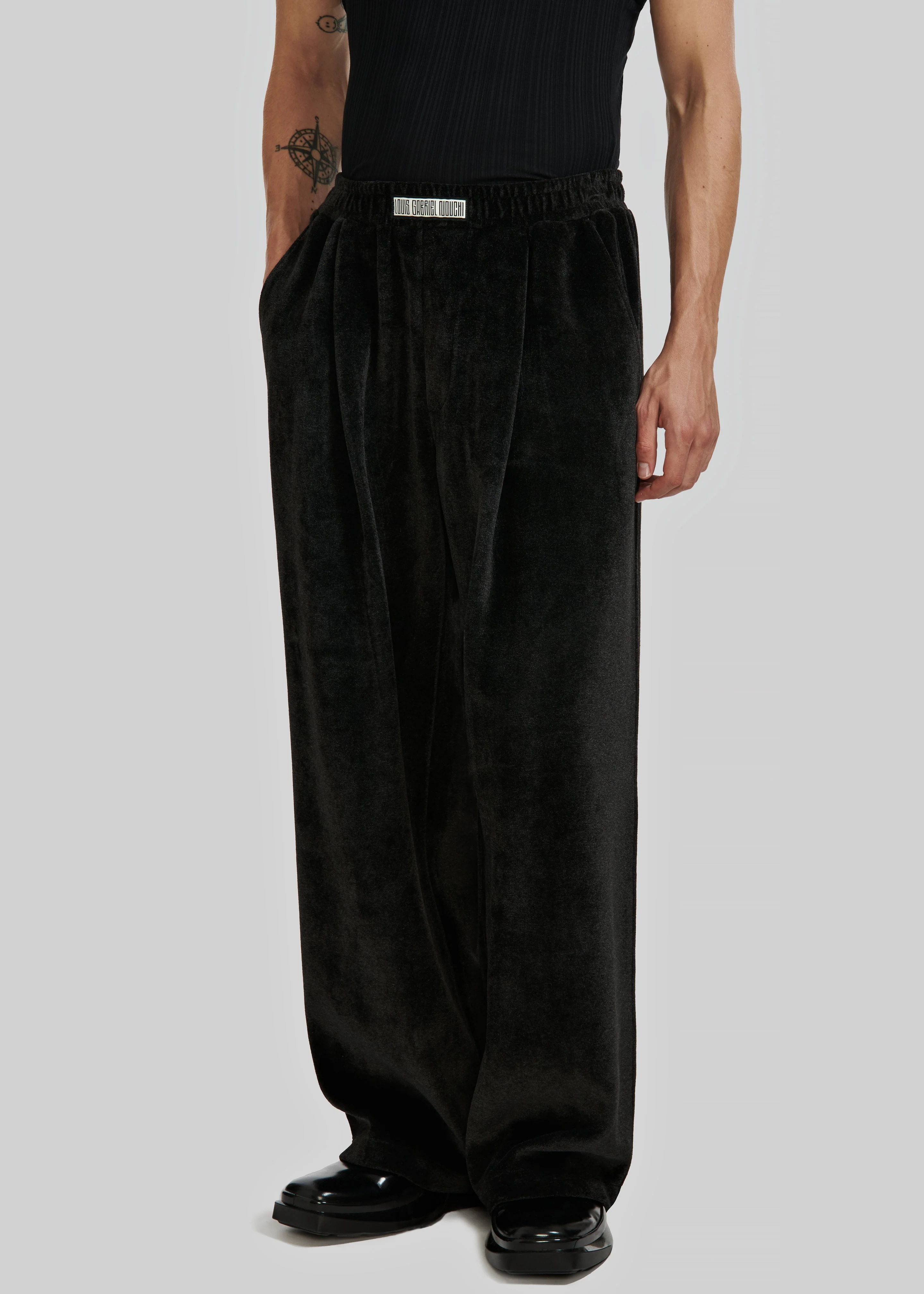 Louis Gabriel Nouchi Large Trousers With Pleats - Anthracite