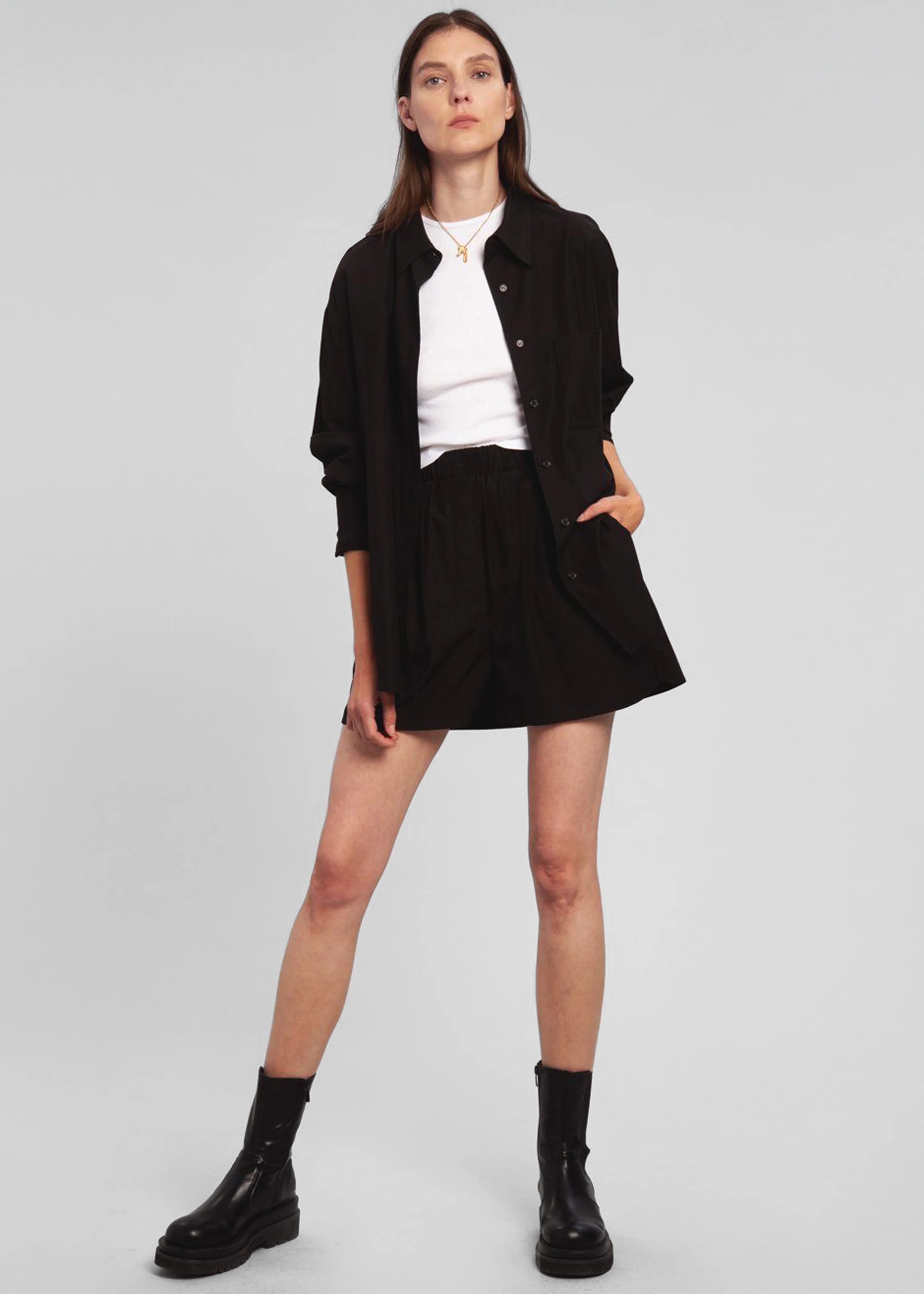 Lui Organic Cotton Boxer Short - Black - Image 3