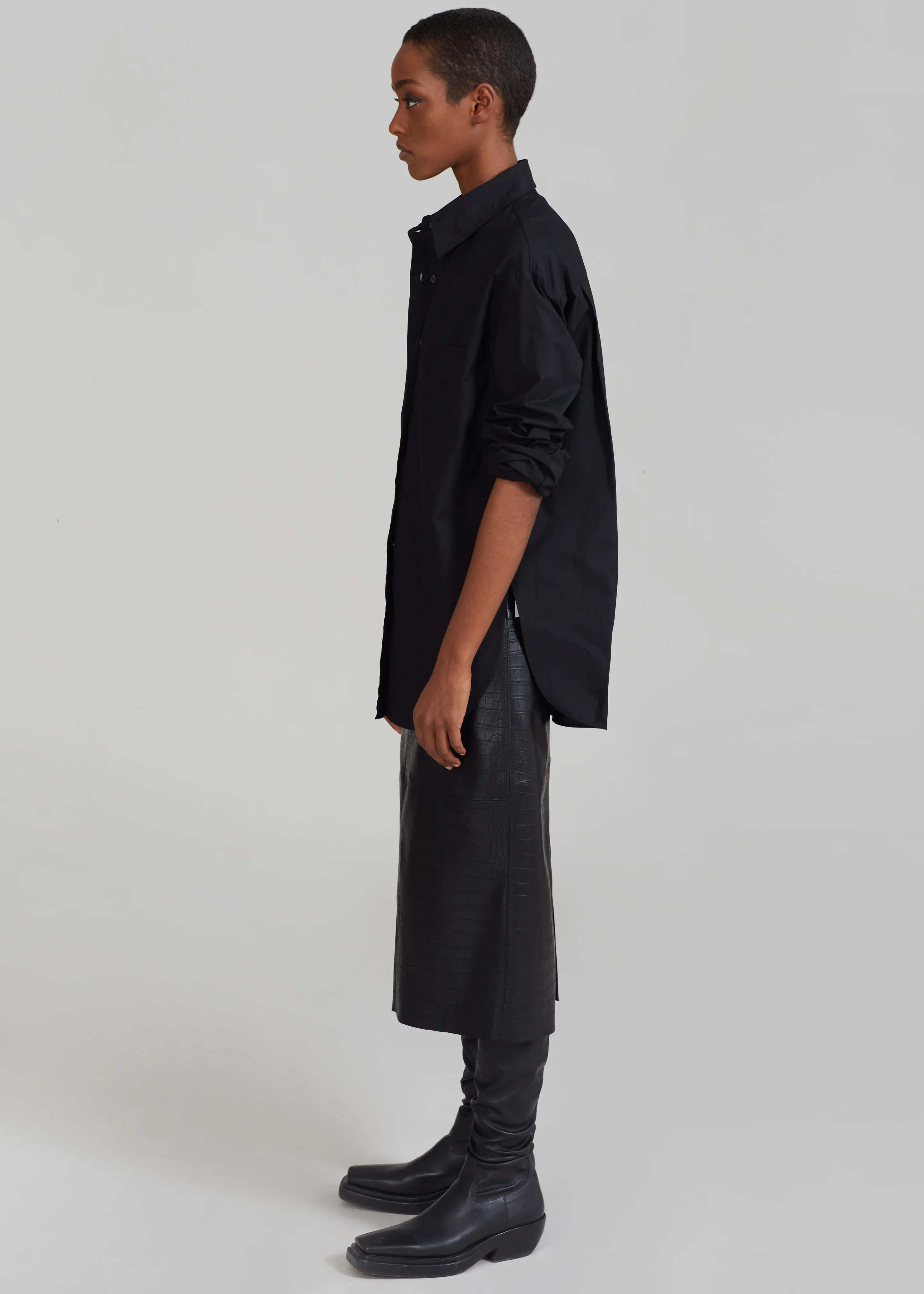 Lui Organic Cotton Shirt - Black - Image 10