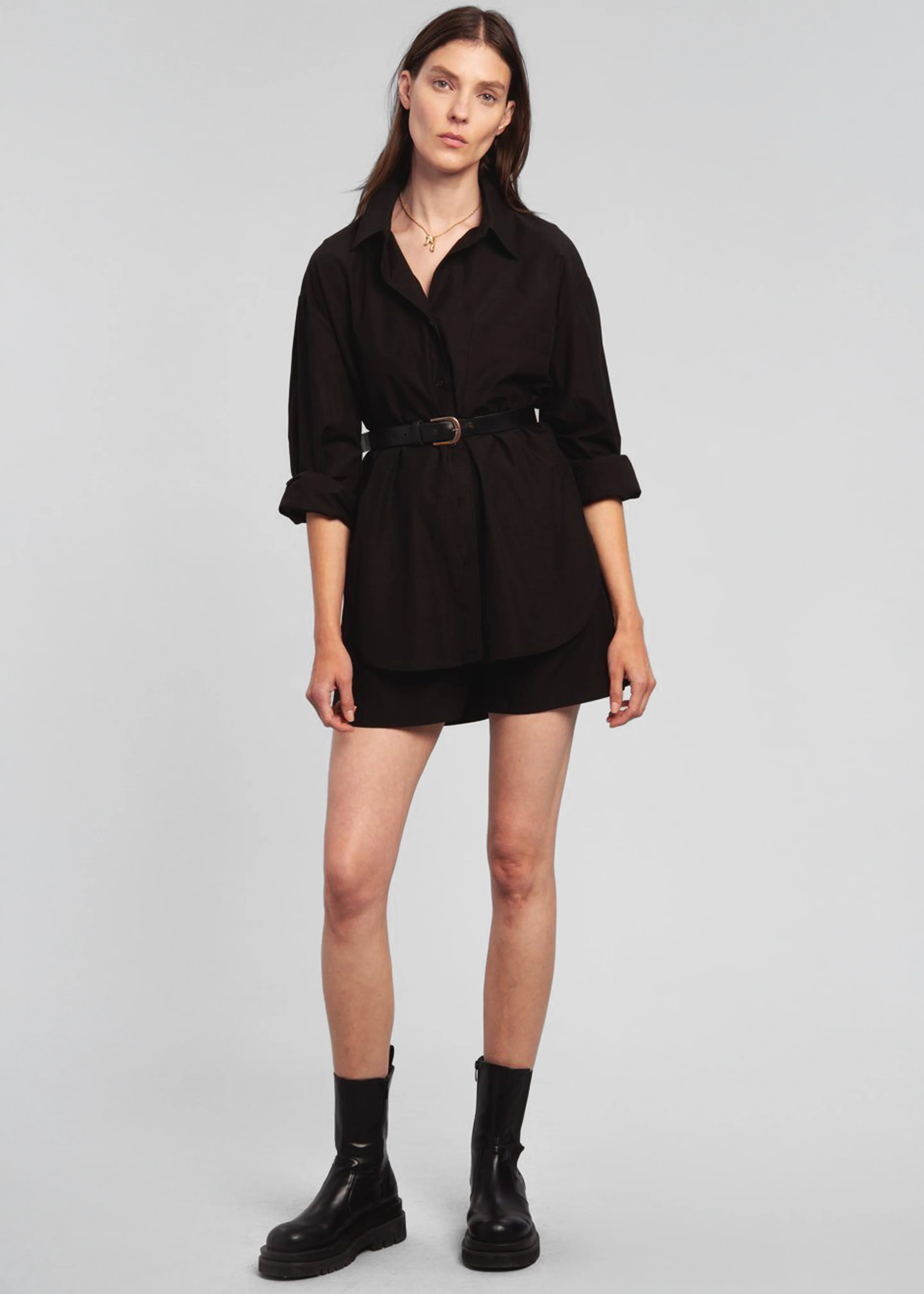 Lui Organic Cotton Shirt - Black - Image 9
