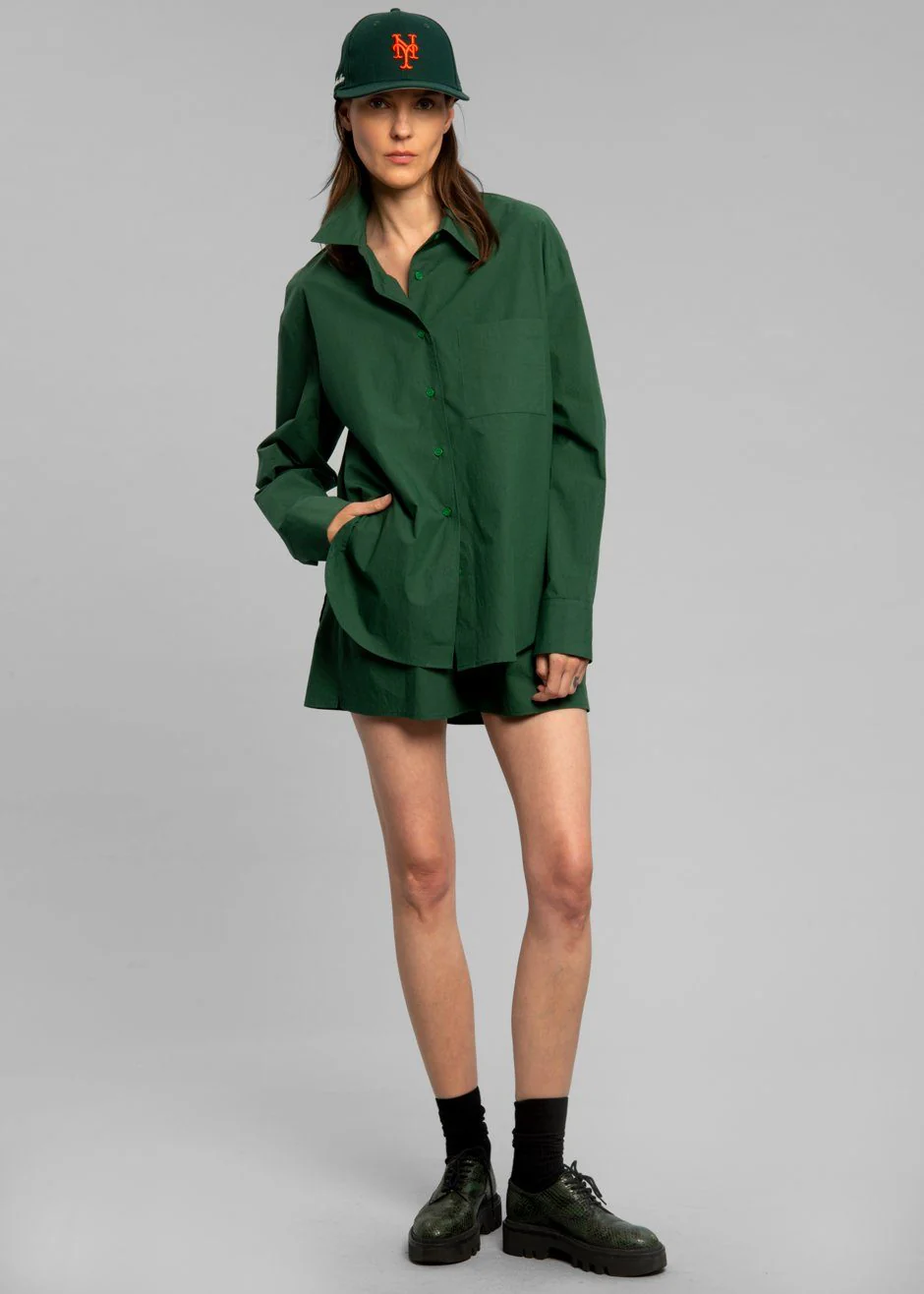 Lui Organic Cotton Shirt - Hunter Green - Image 8