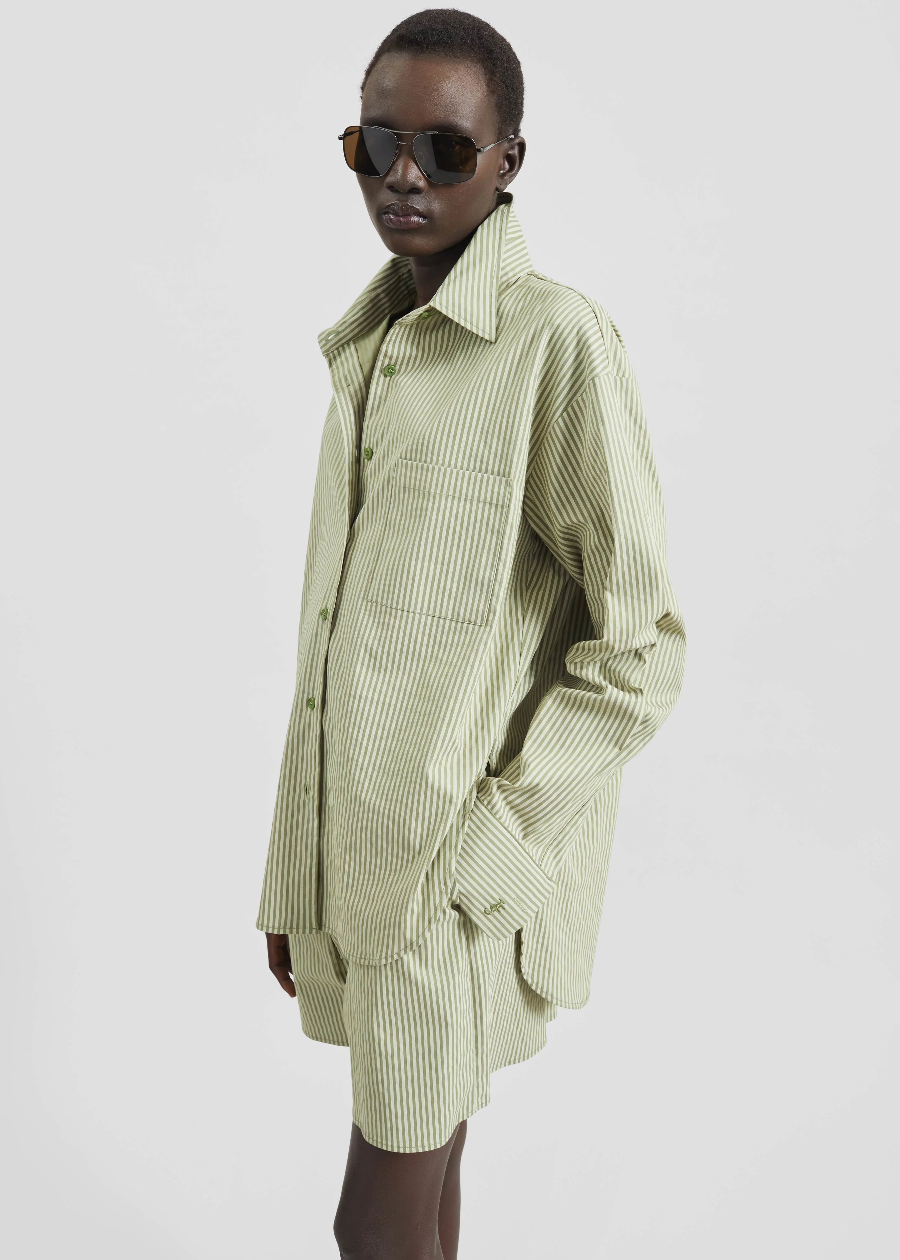 Lui Shirt - Green Stripe - Image 2