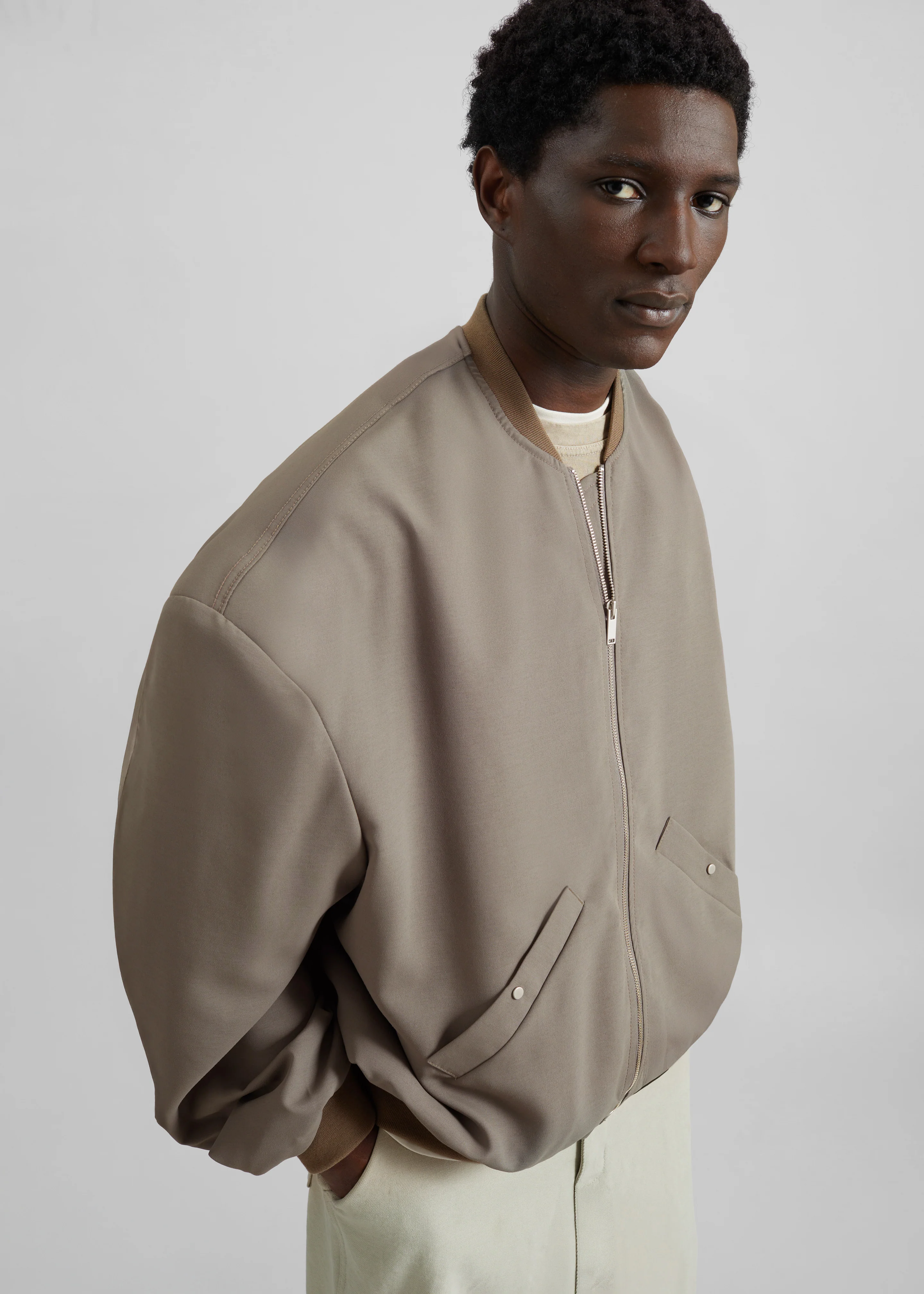 Lumi Bomber Jacket - Dark Olive - Image 15